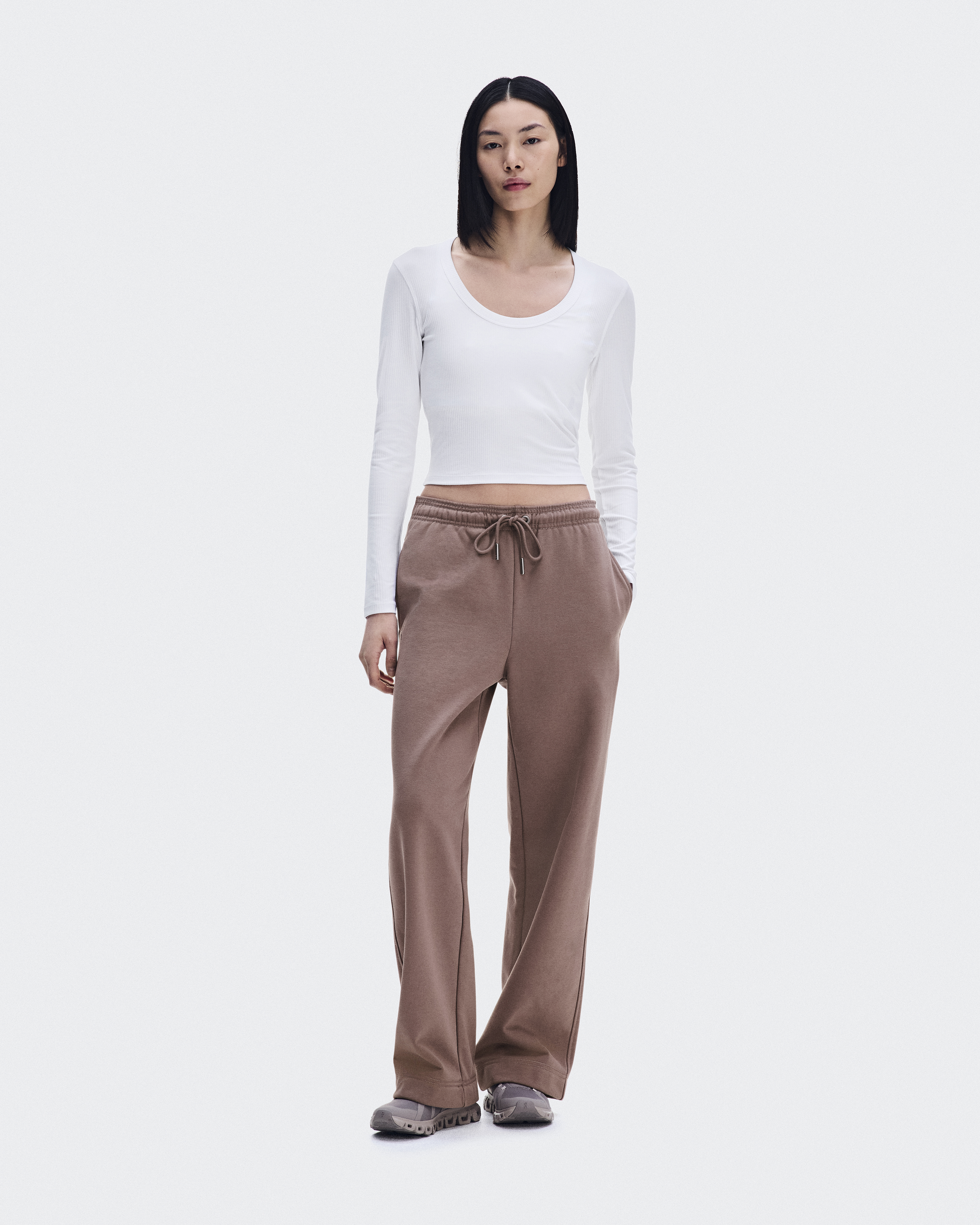 All-Day Ribbed Long-T - White