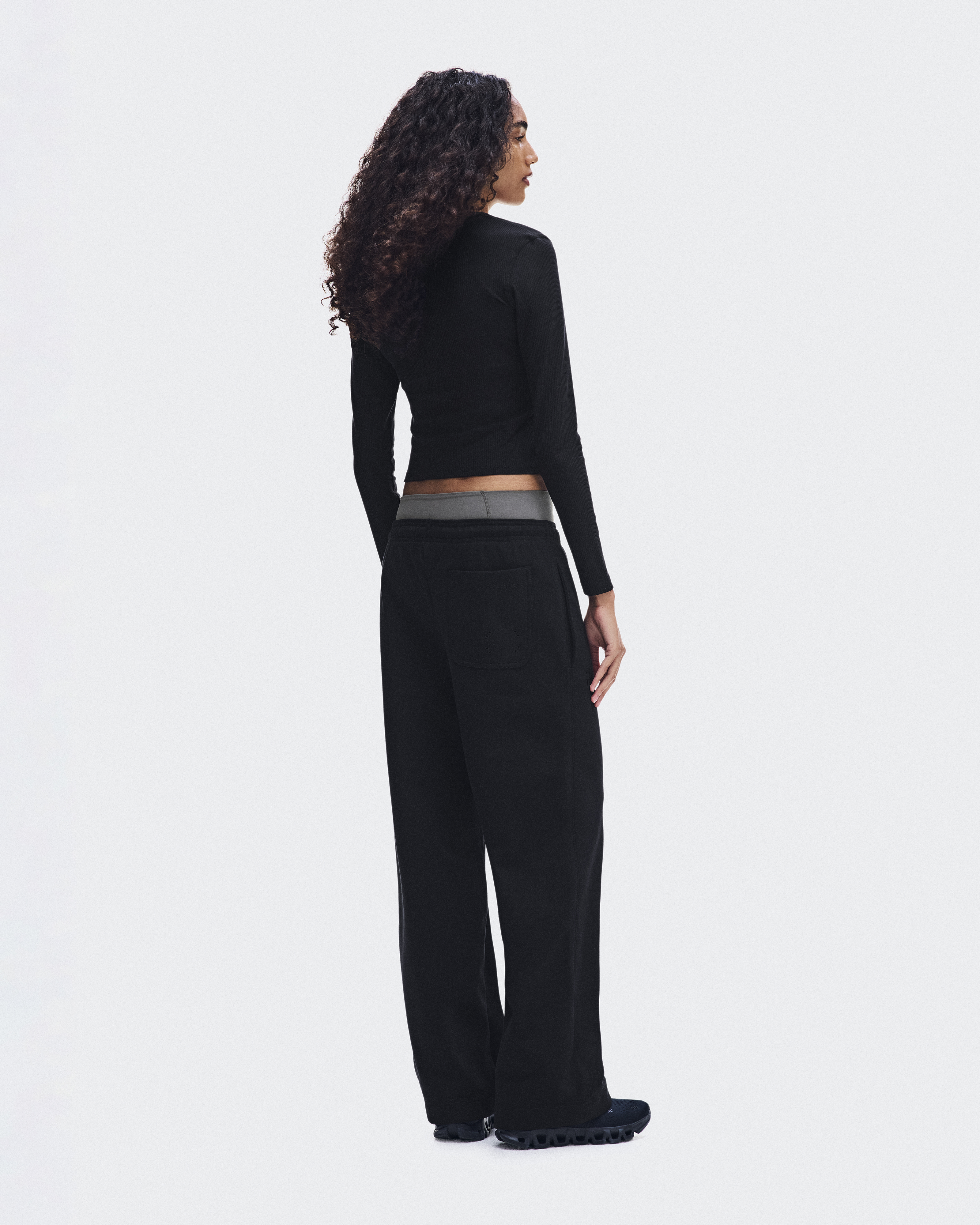 All-Day Ribbed Long-T - Black