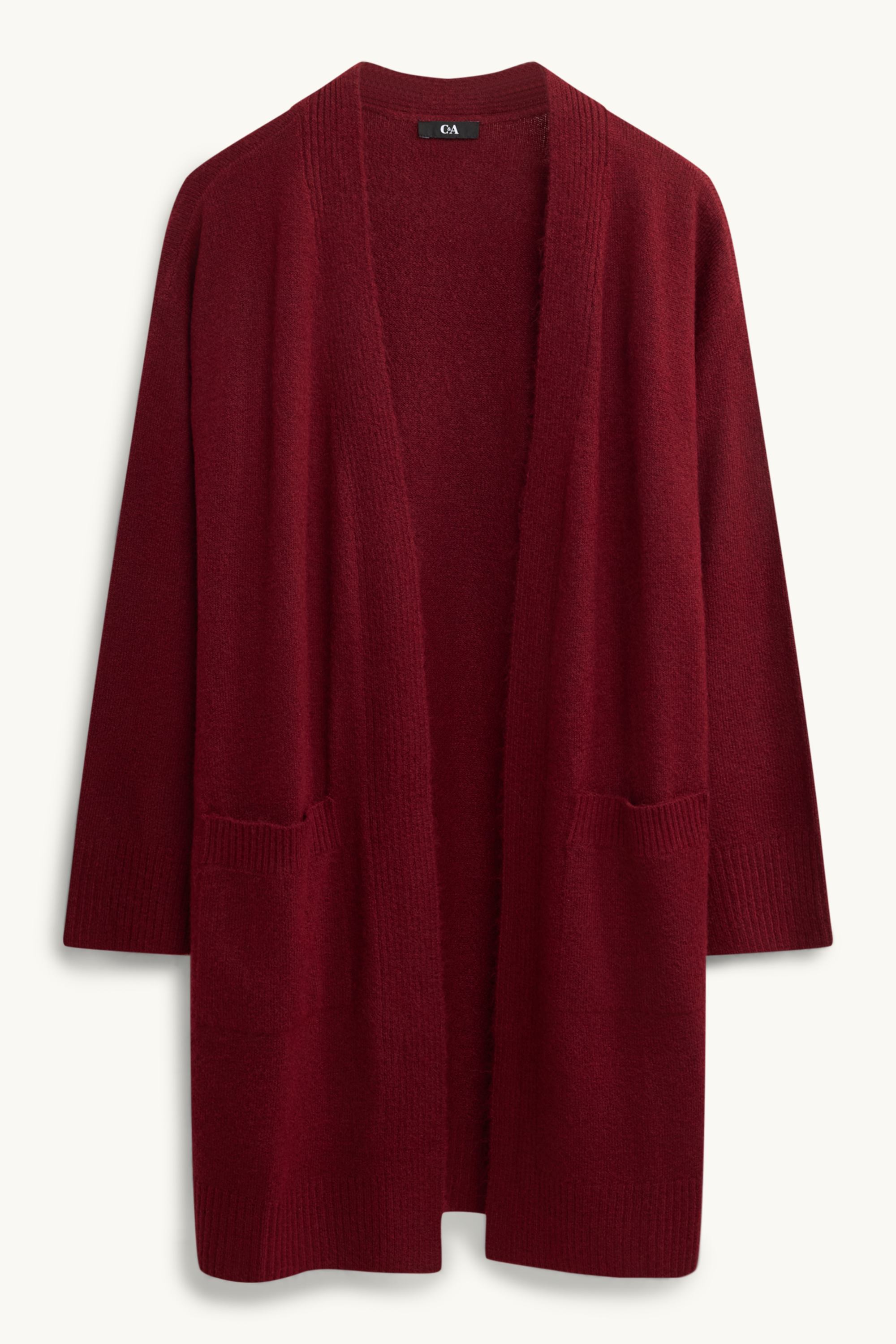 Long cardigan bordeaux