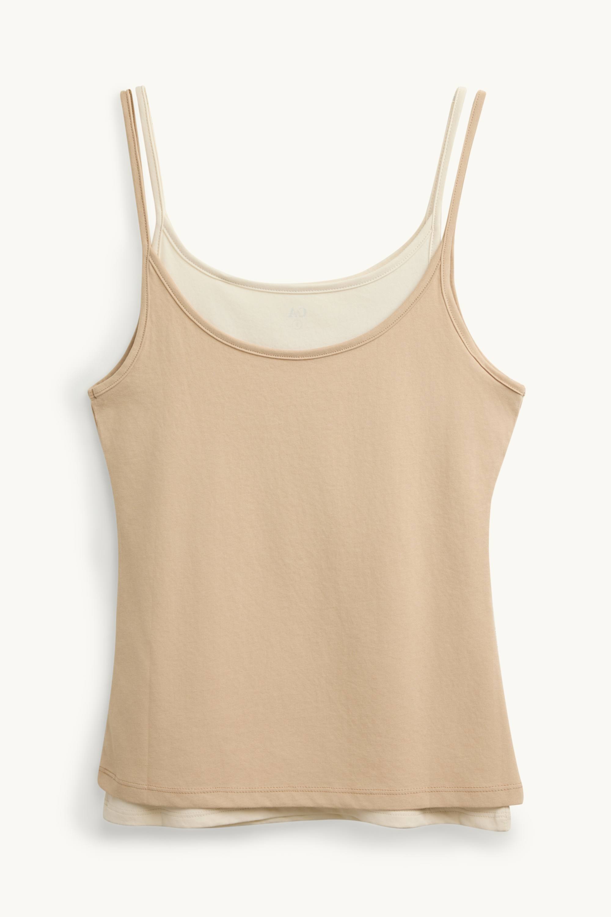 Top - 2-in-1 look beige