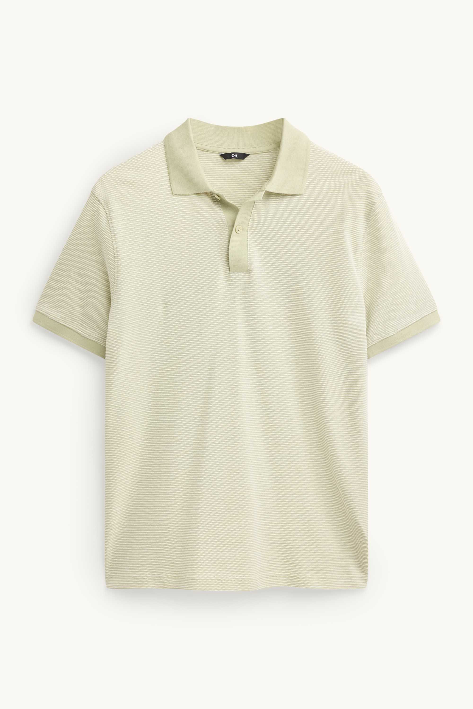 Polo shirt - regular fit - textured light yellow
