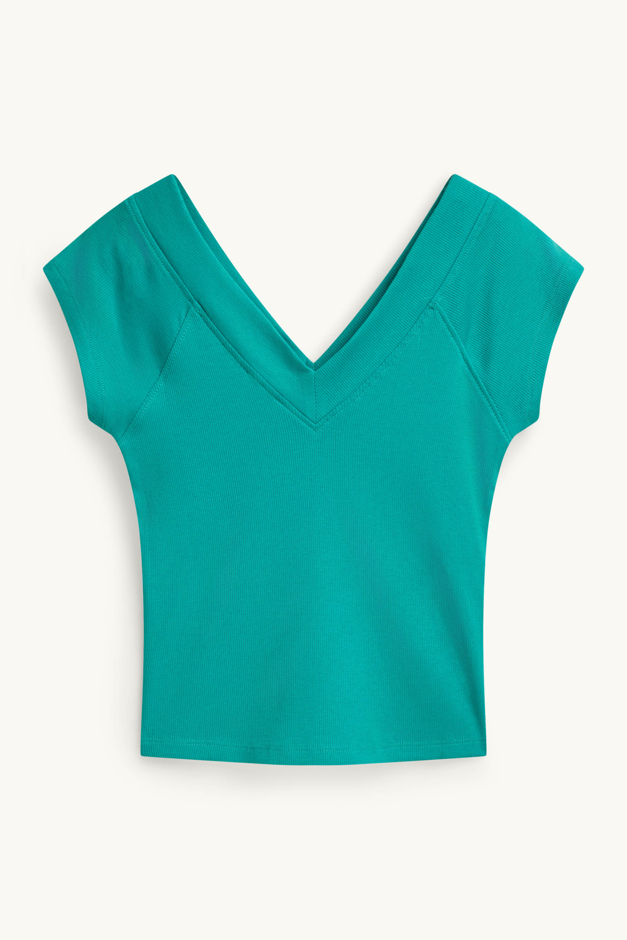 V-neck T-shirt - slim fit turquoise