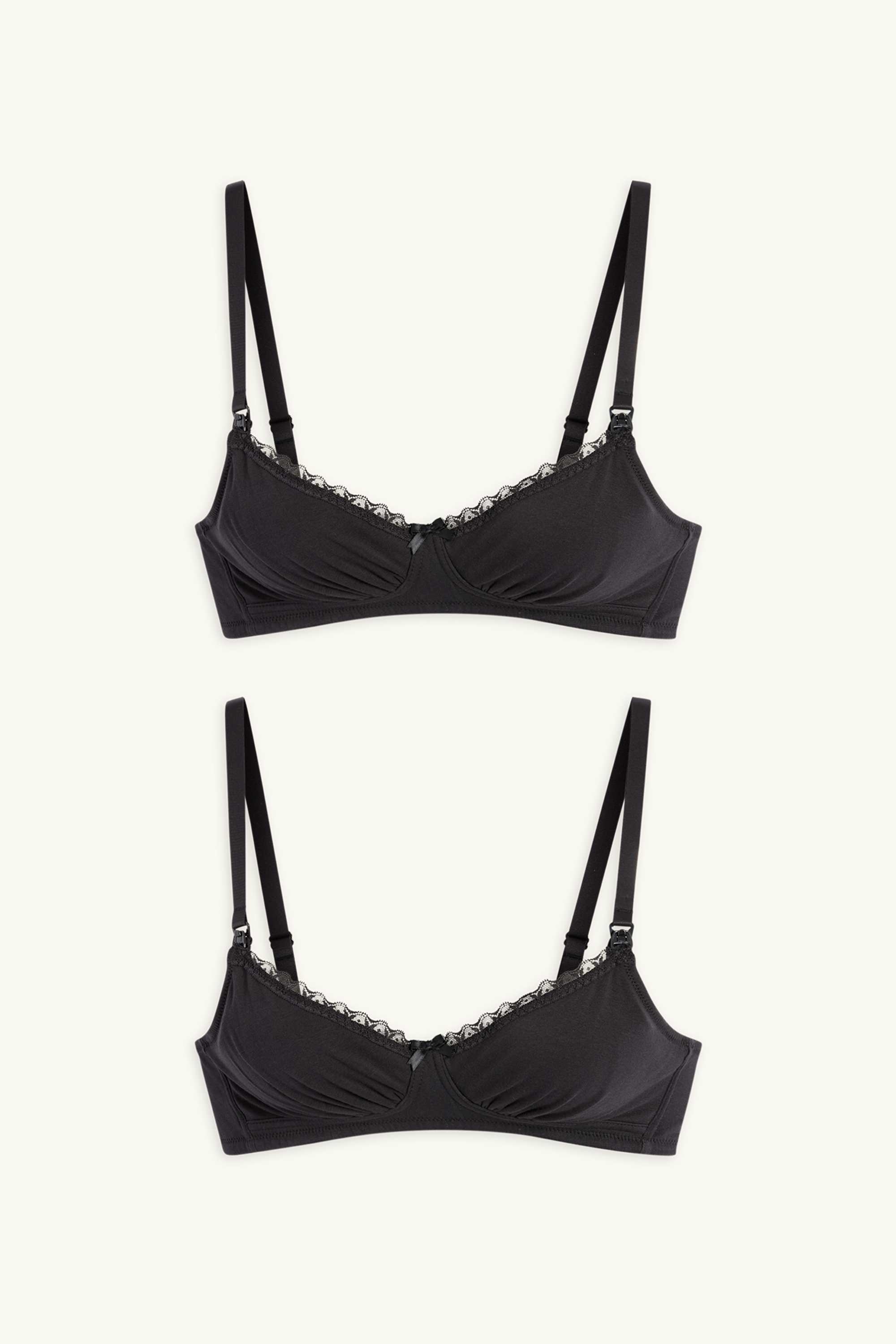 Multipack of 2 - non-wired nursing bra black
