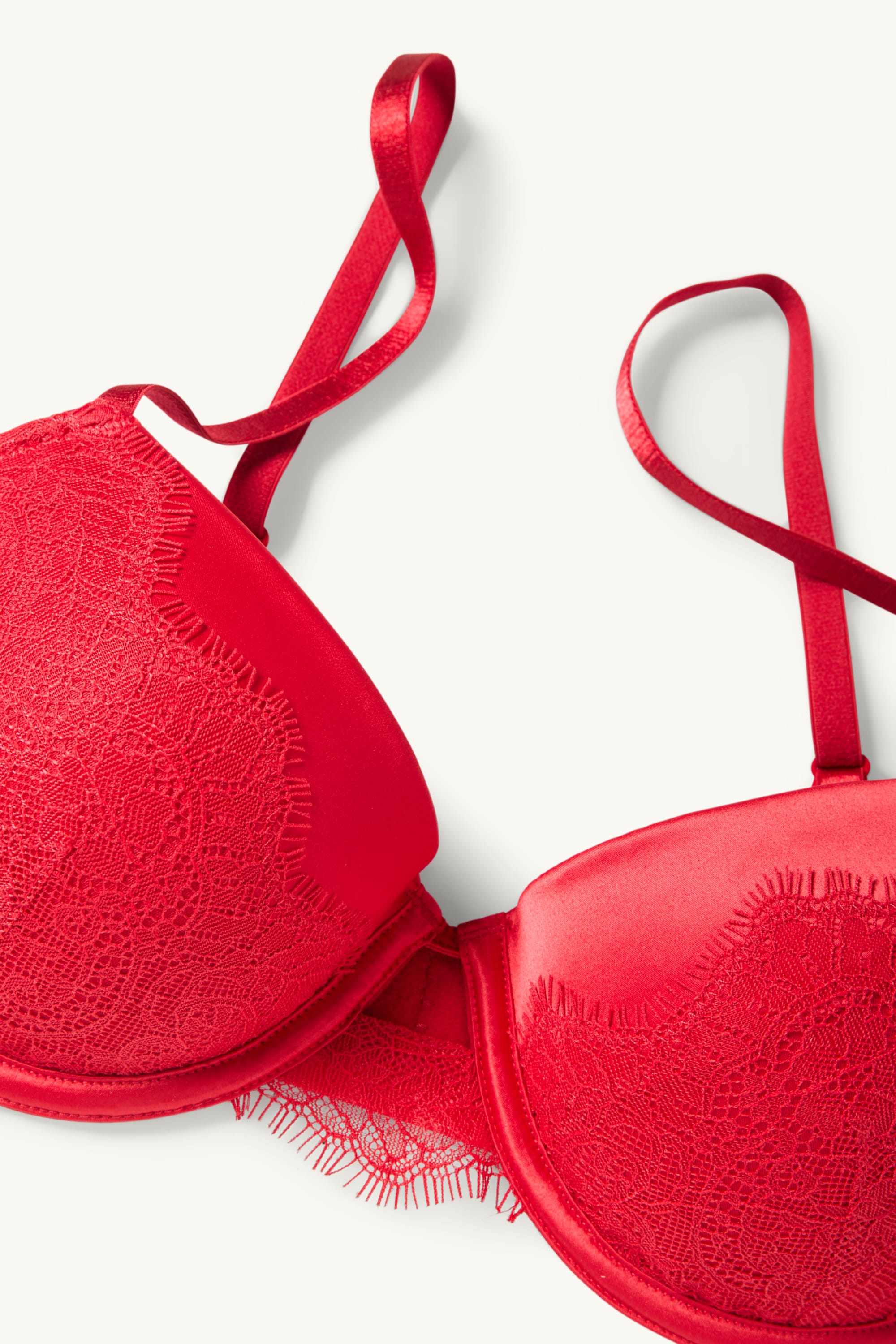 Underwire bra - DEMI - padded red
