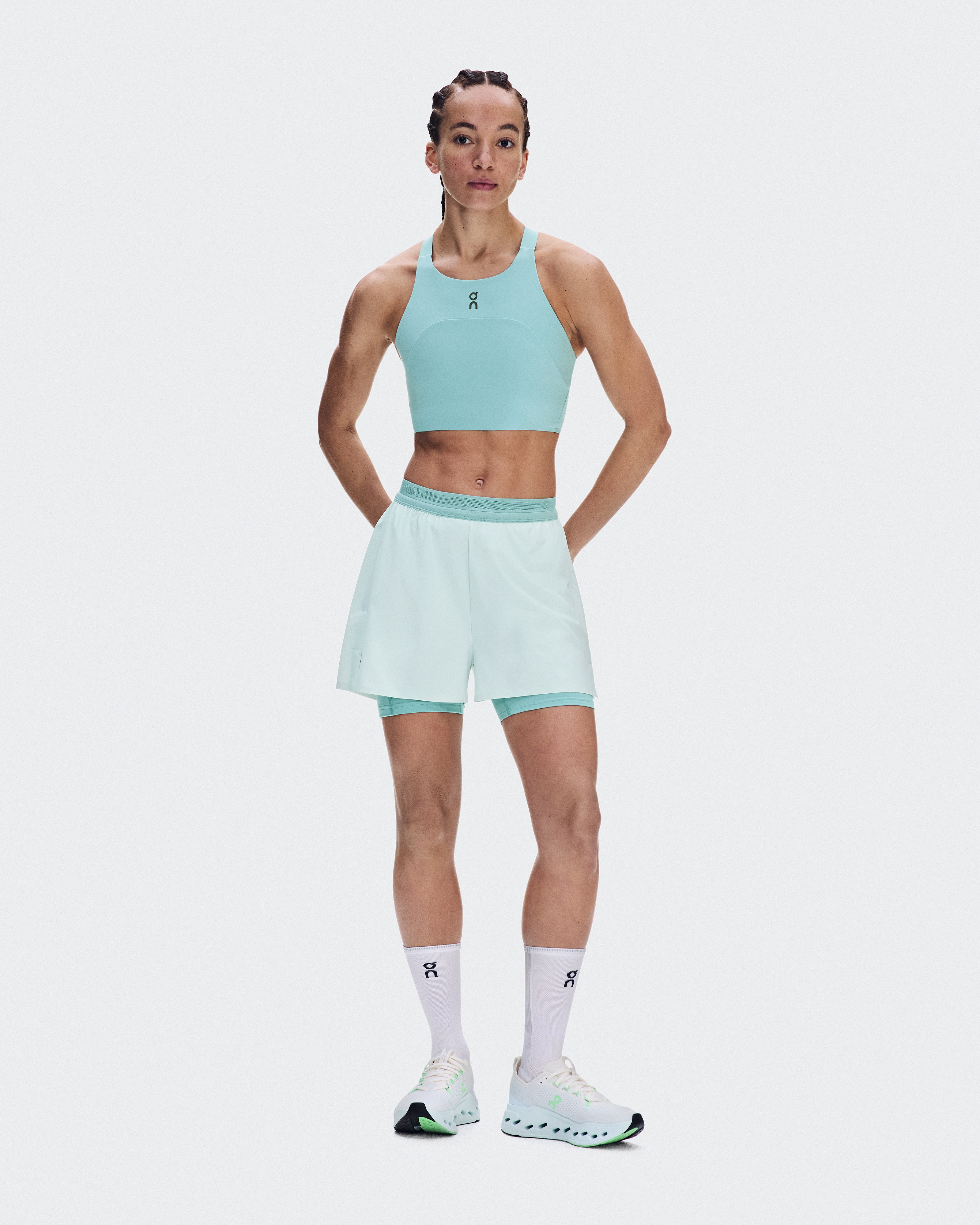 3" Performance 2/1 Shorts - Flurry | Aquamarine