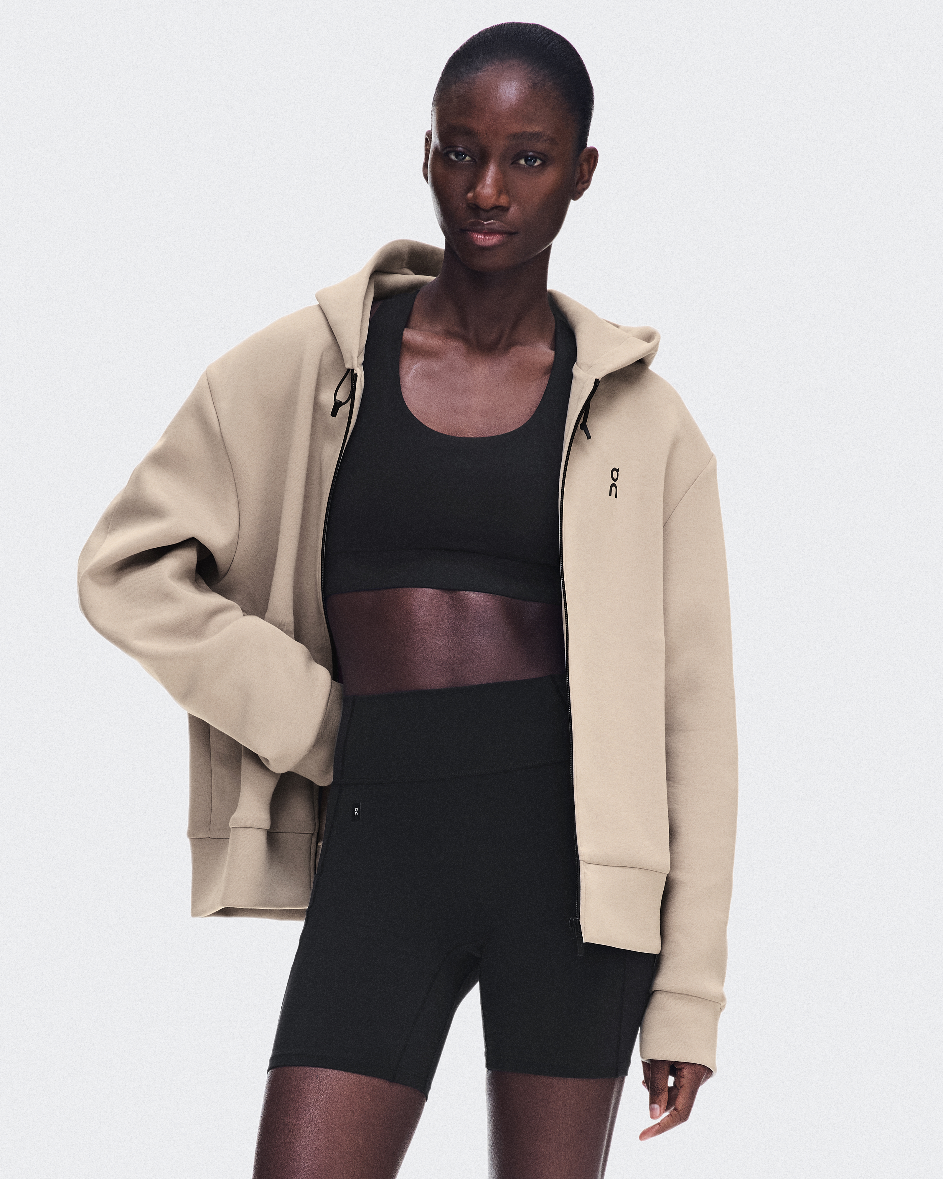 Focus Tech Zip Hoodie - Desert
