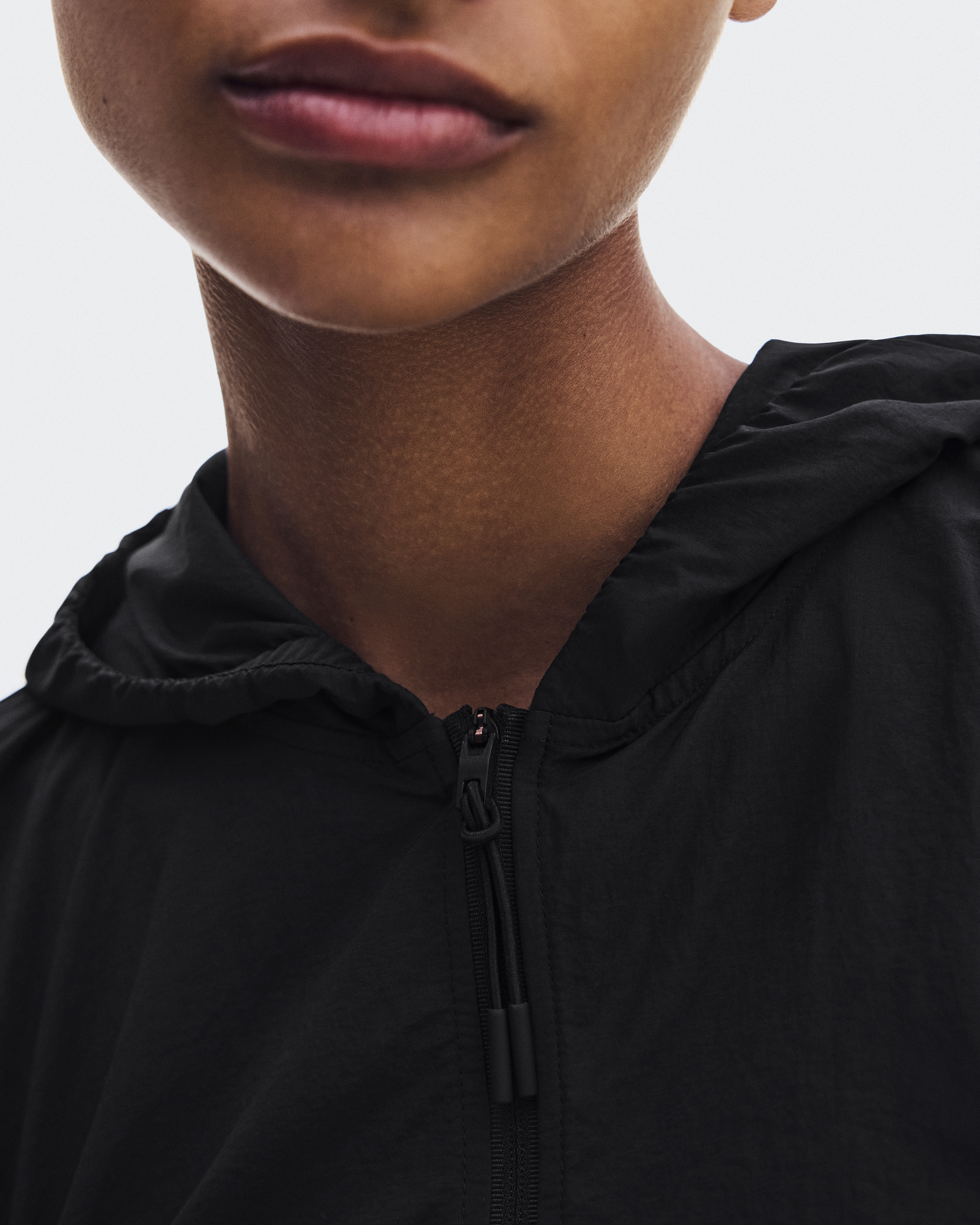 Ruched Lightweight Jacket - Black
