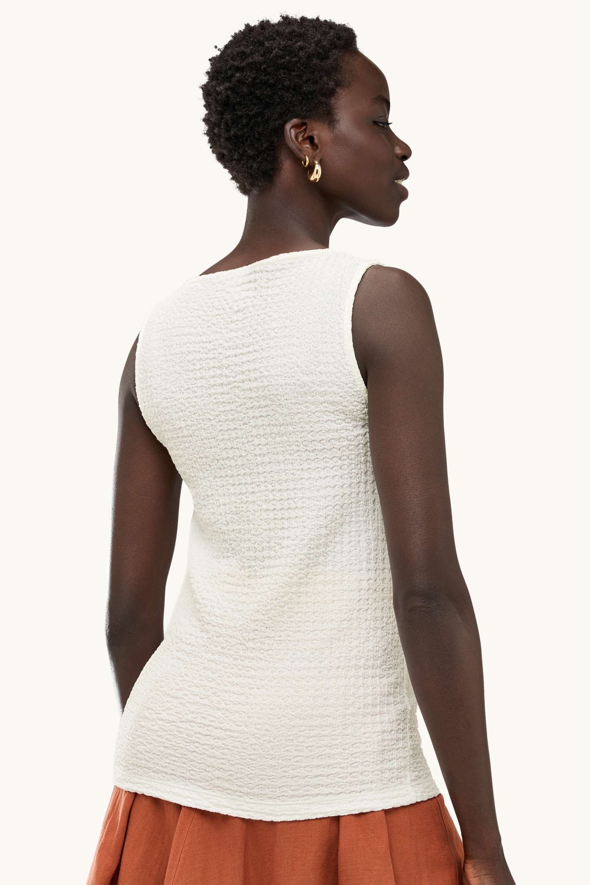 Top - textured white