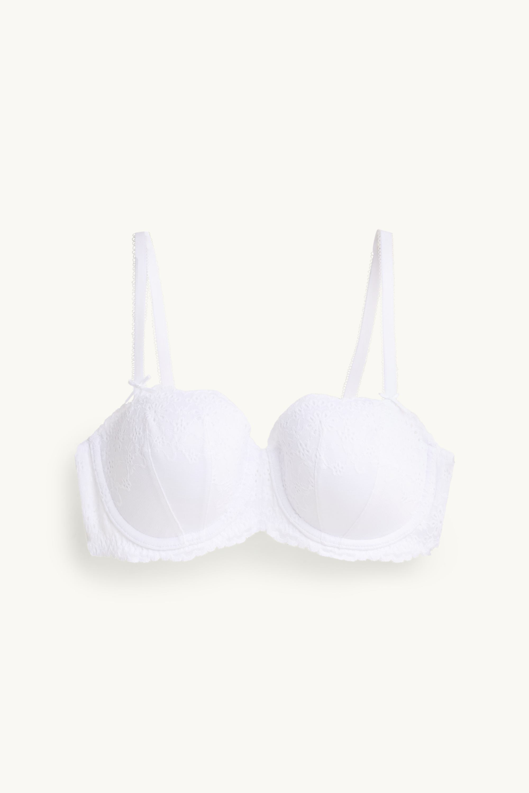 Underwire bra - BALCONETTE - padded white