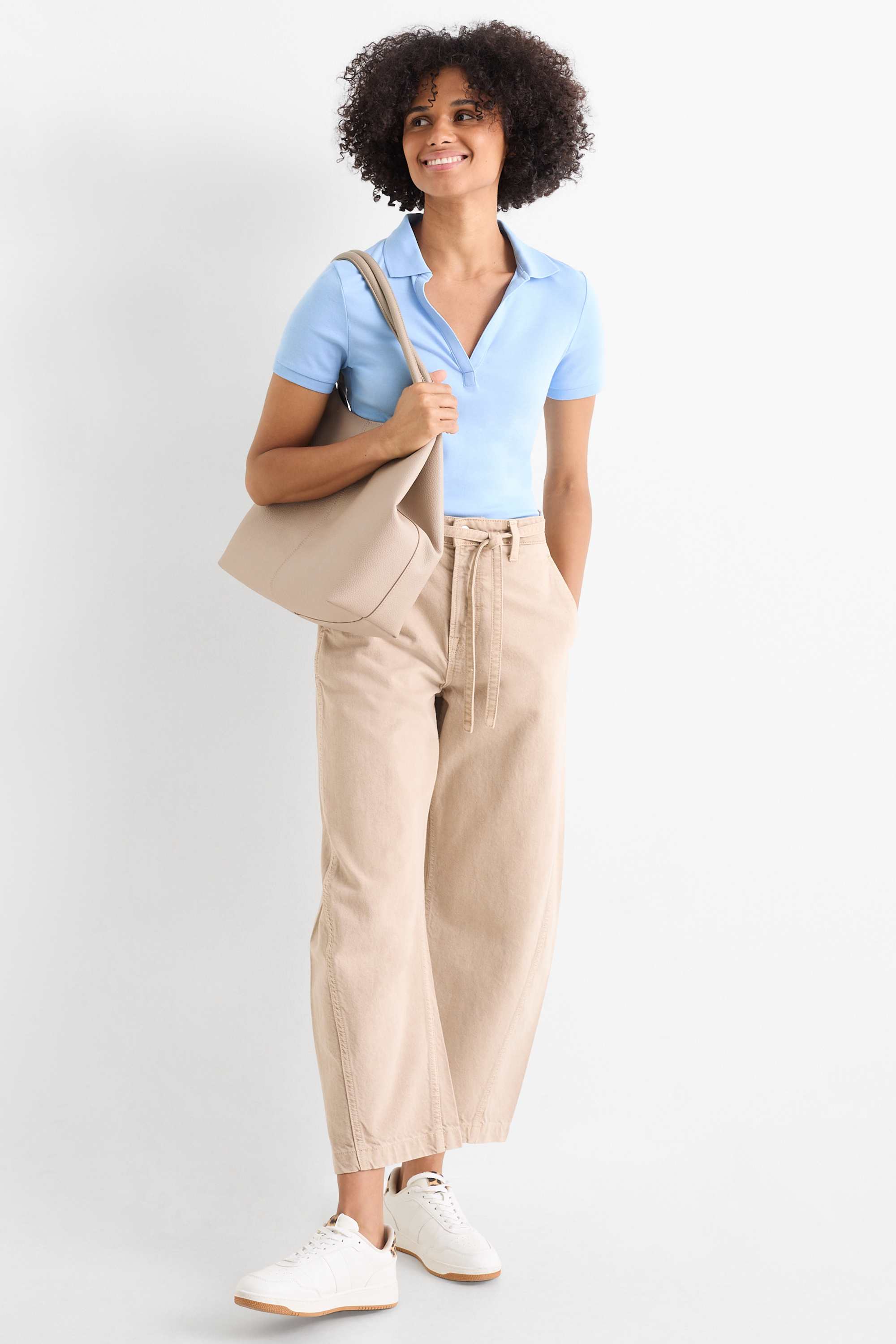 Polo shirt - regular fit light blue