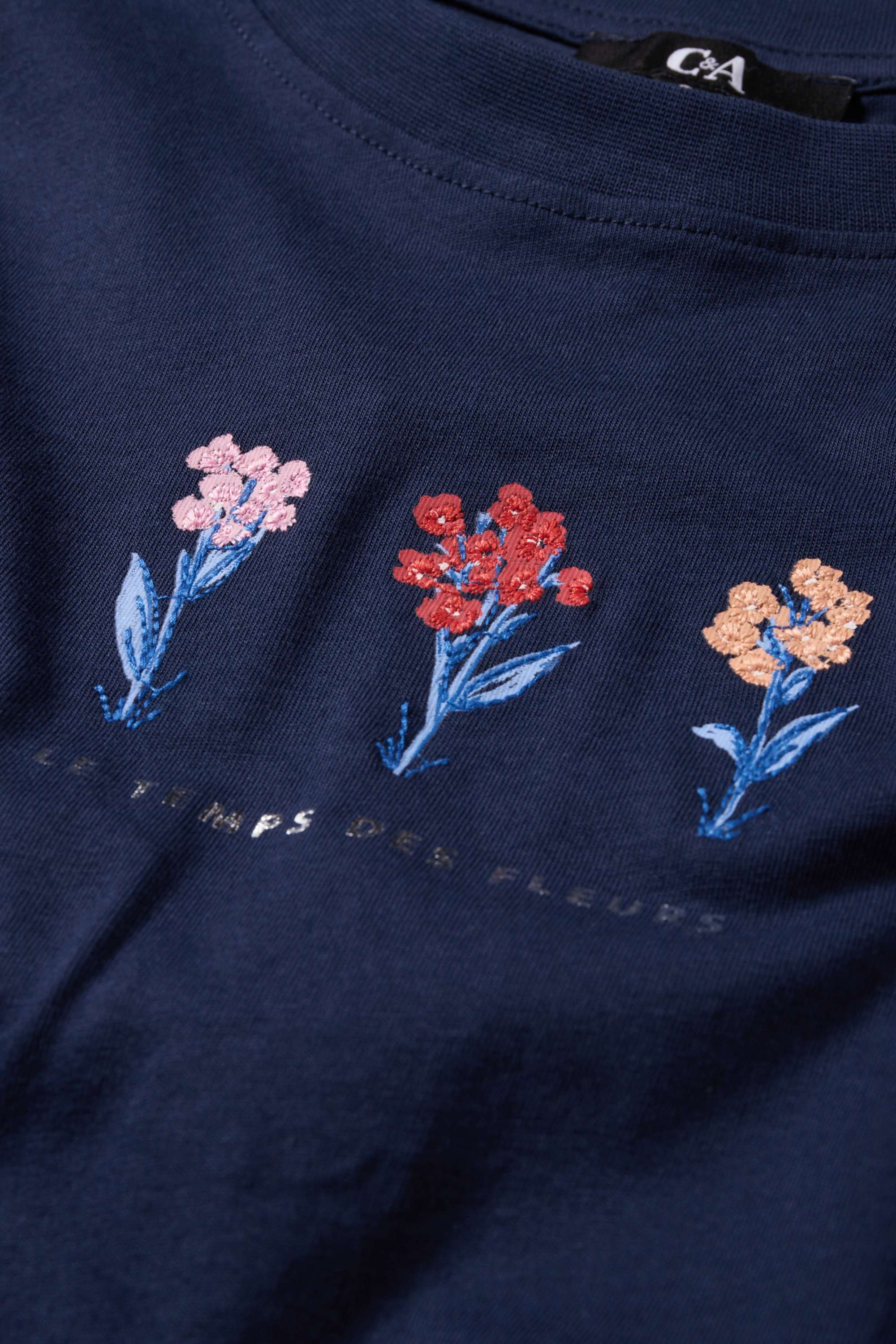 T-shirt - regular fit - shiny dark blue