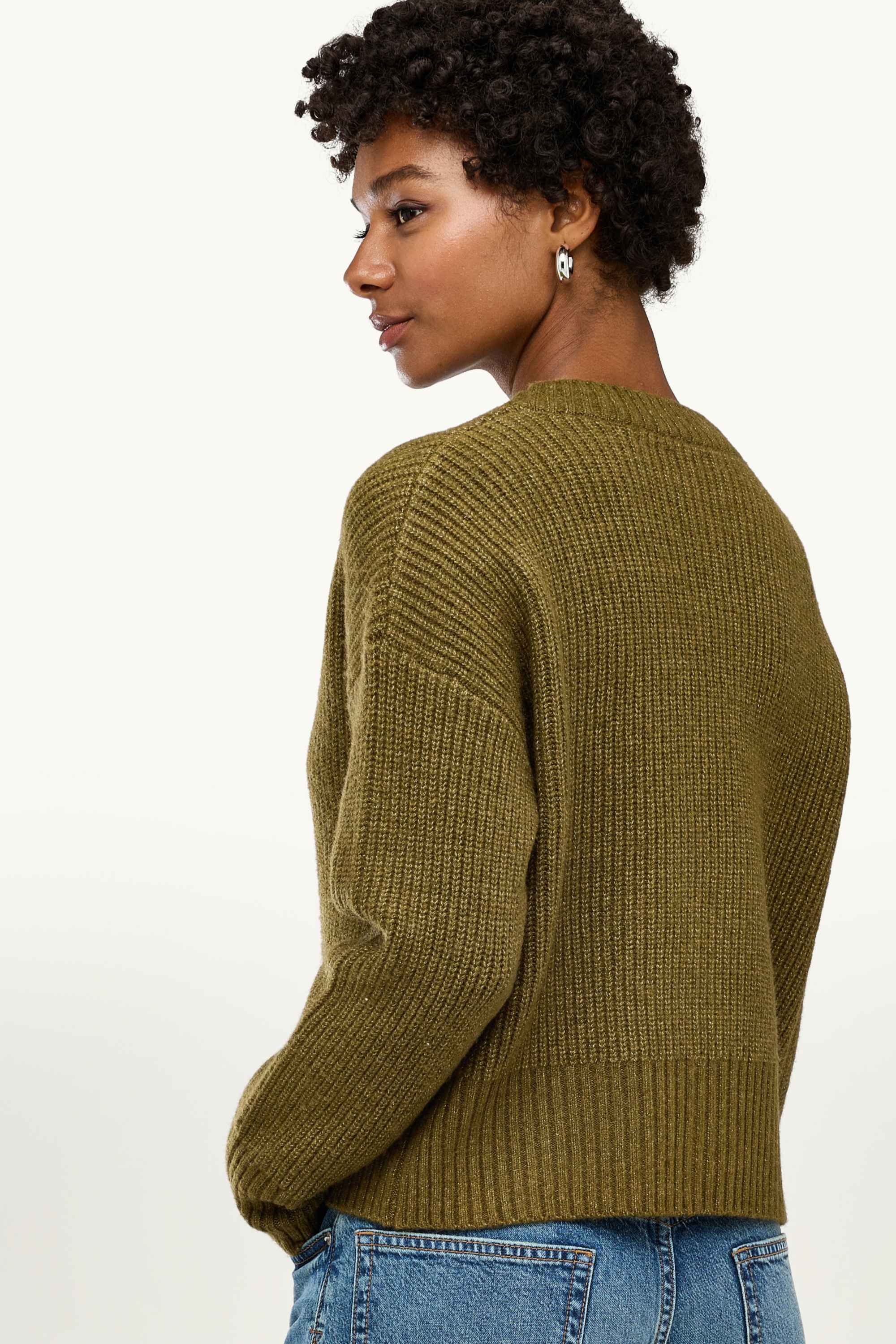 Cardigan - ribbed khaki