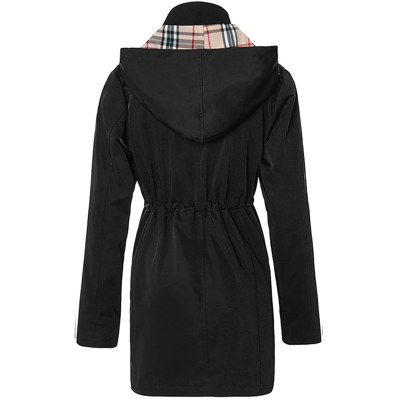 2025 TNF-Giacca lunga con cappuccio da donna, giacca antivento antipioggia multifunzionale da esterno