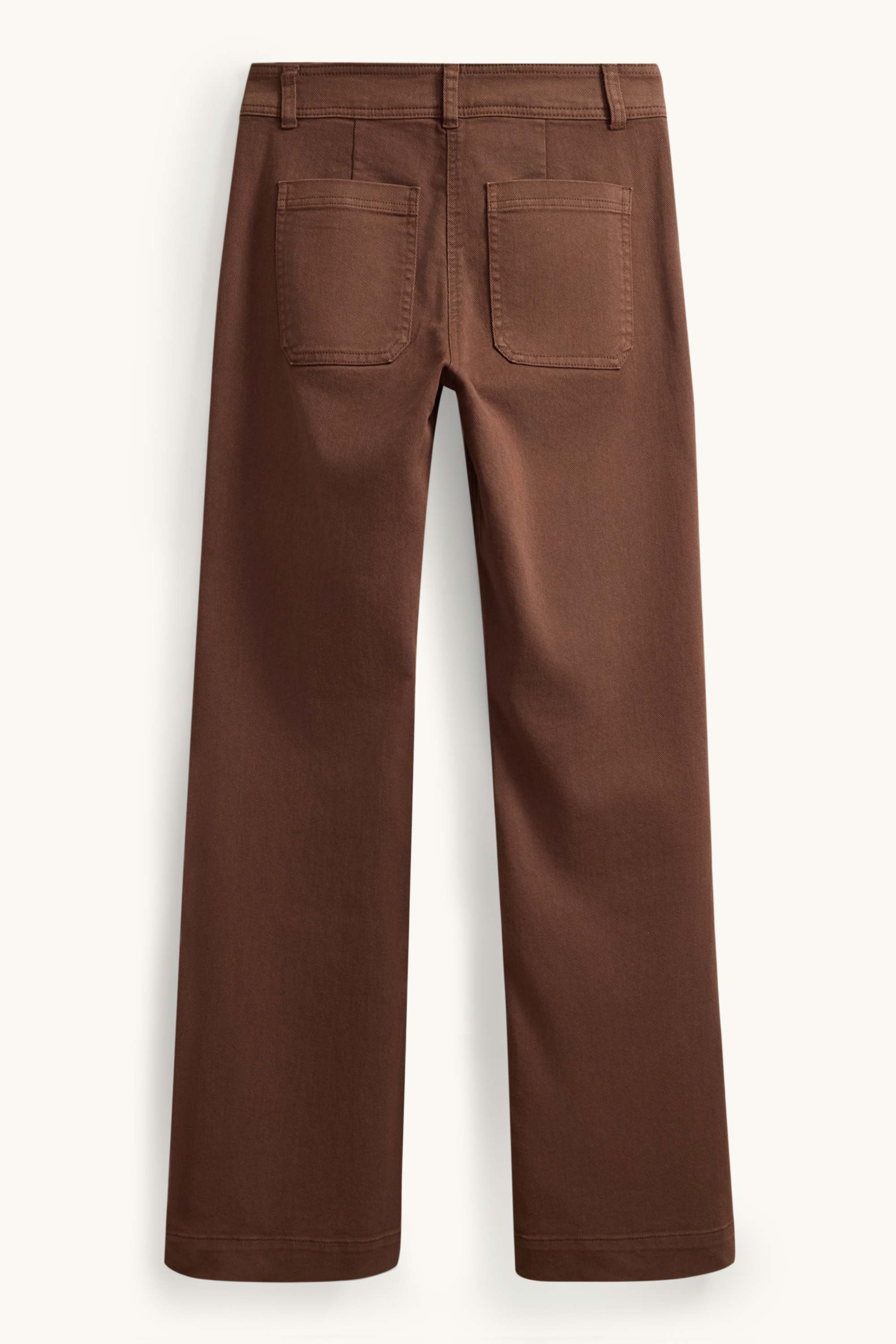 Flared jeans - mid-rise waist brown