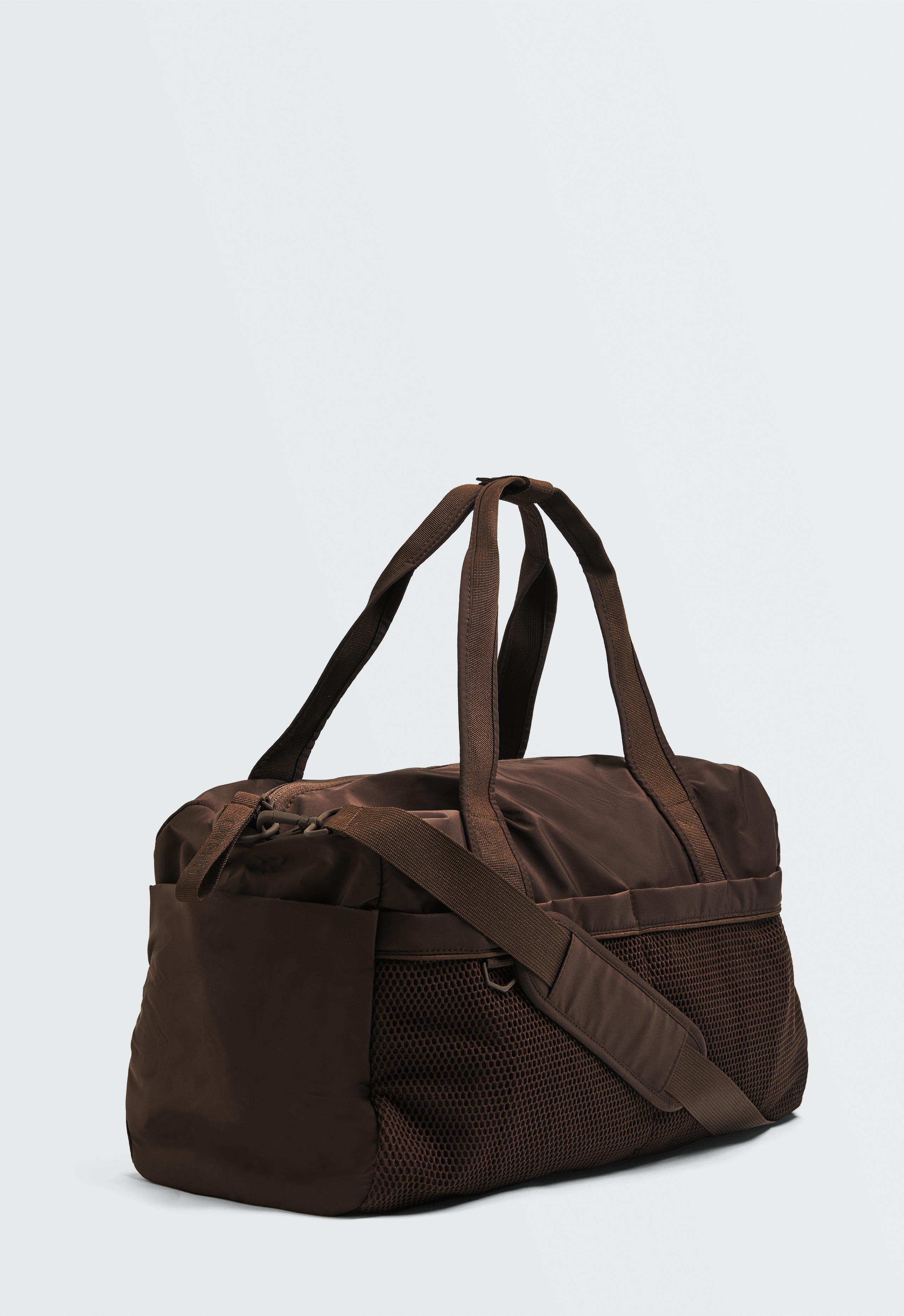 Double compartment sports bag - BROWN