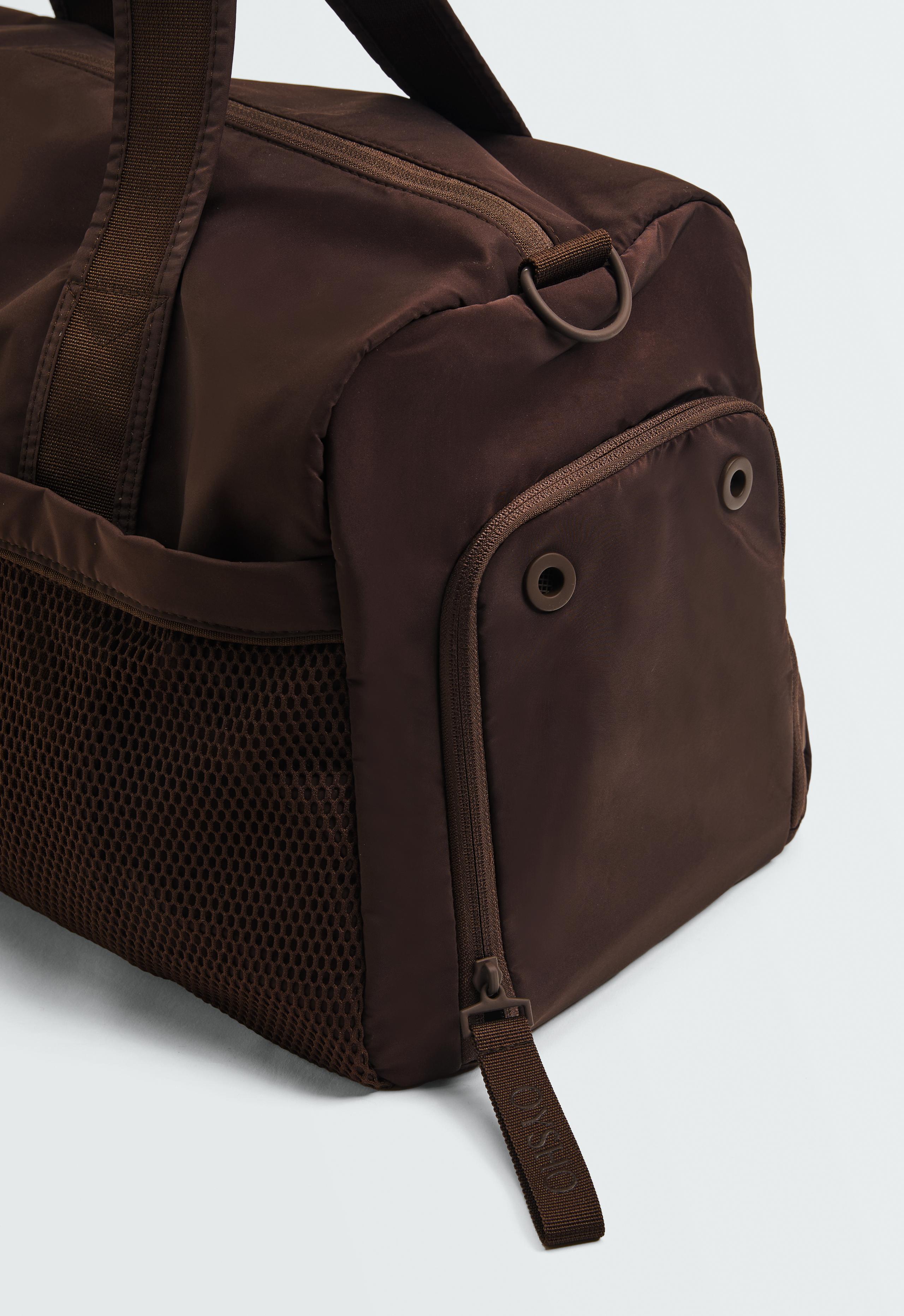 Double compartment sports bag - BROWN