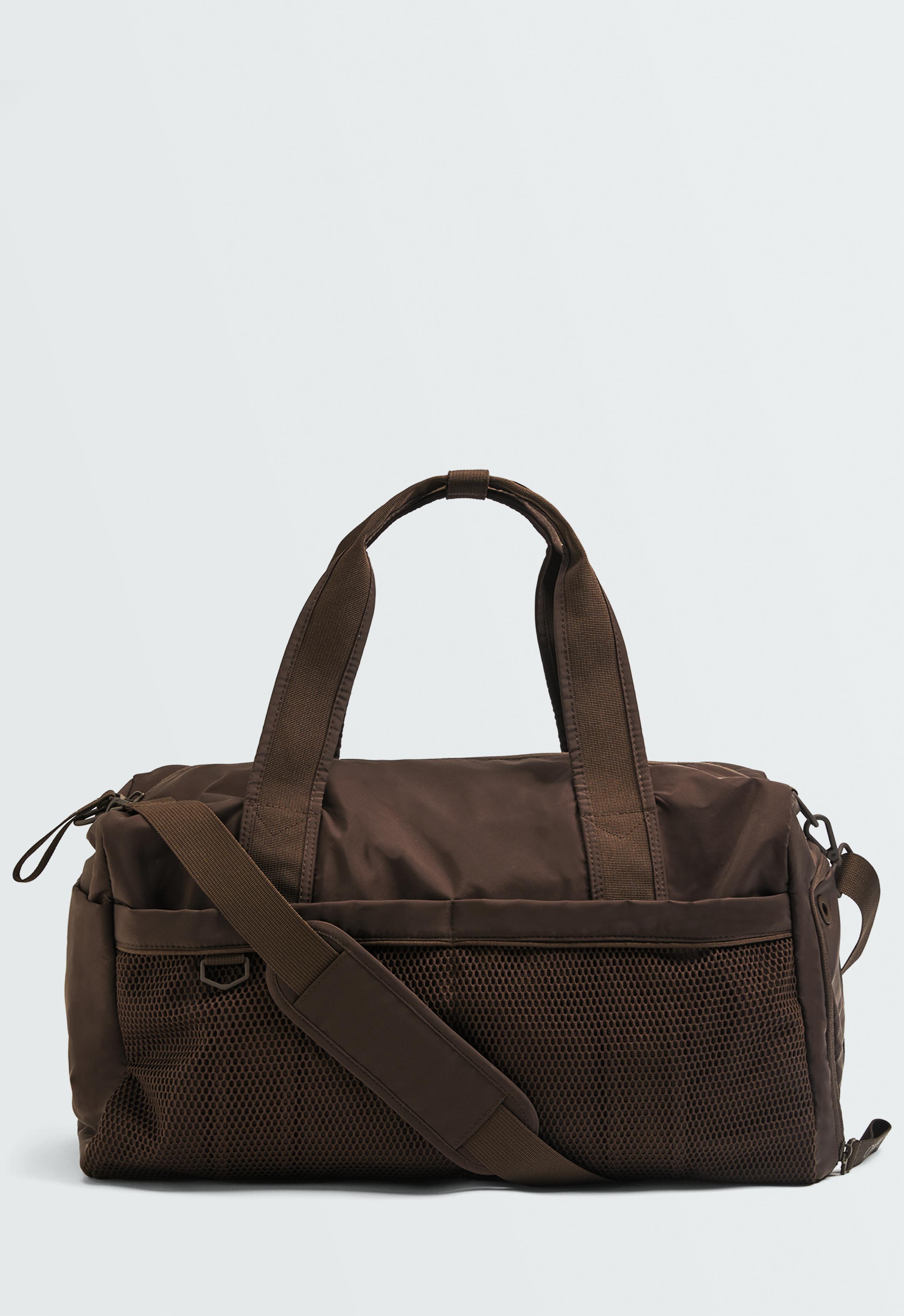 Double compartment sports bag - BROWN