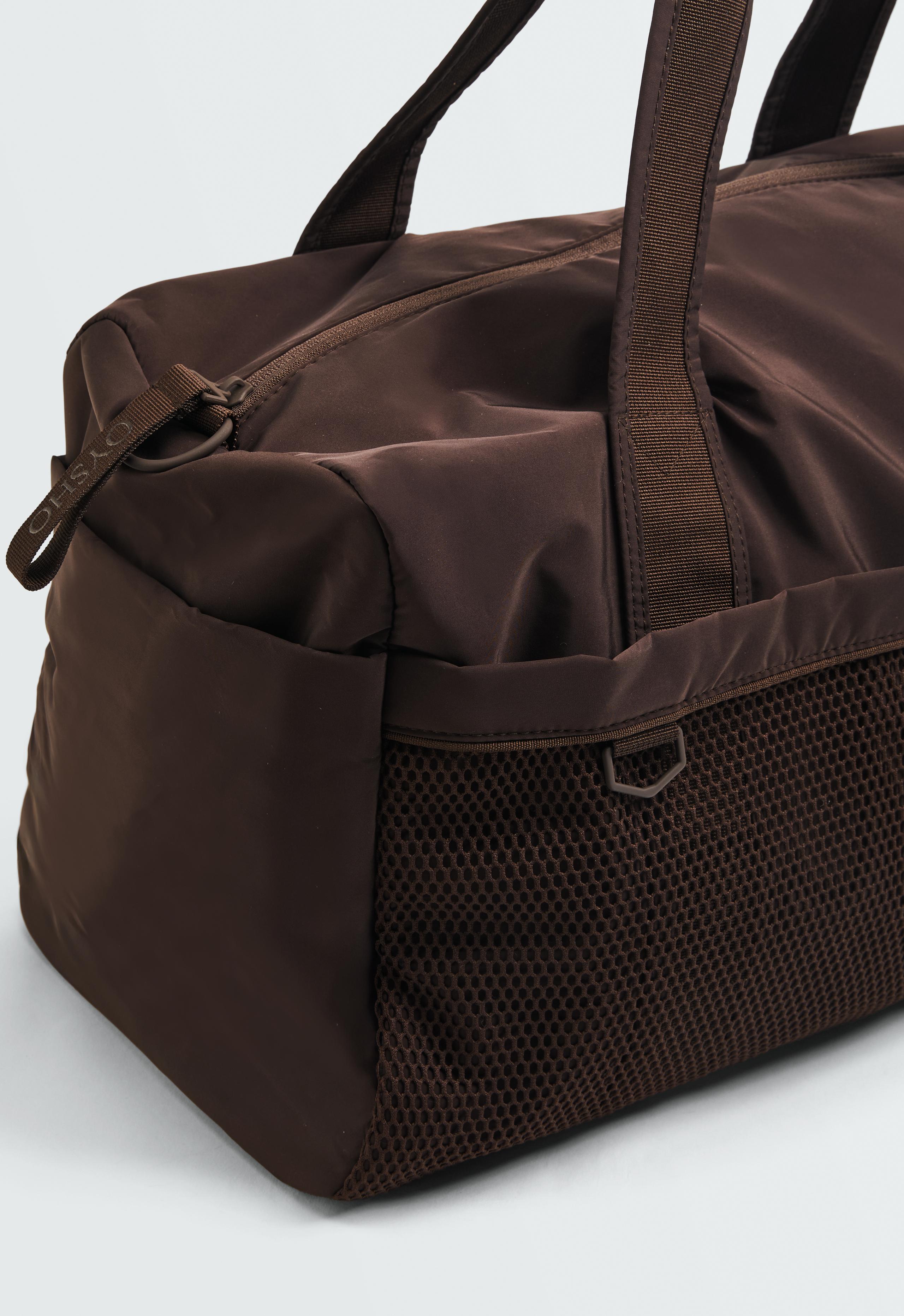 Double compartment sports bag - BROWN