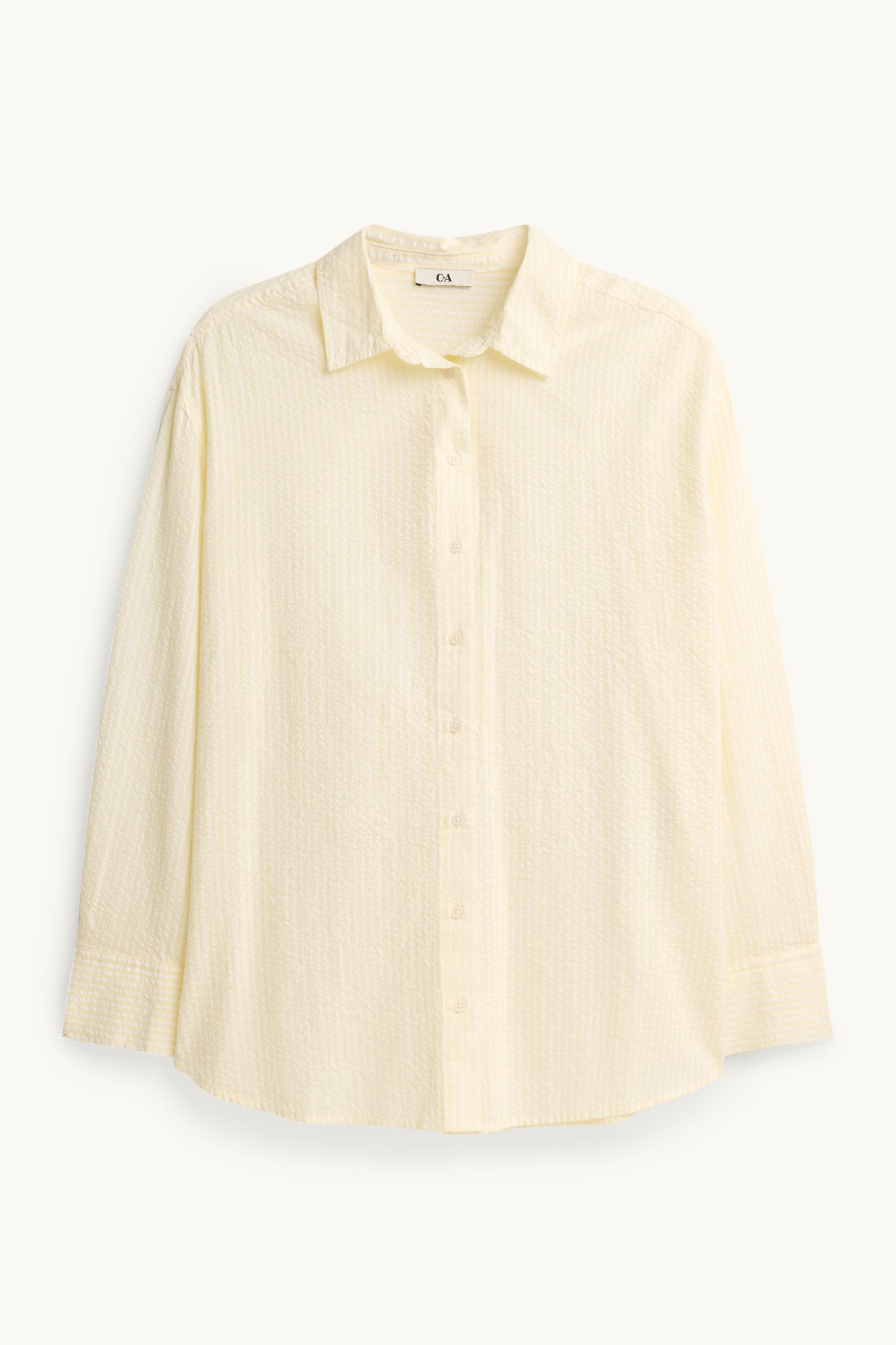 Shirt blouse - striped light yellow