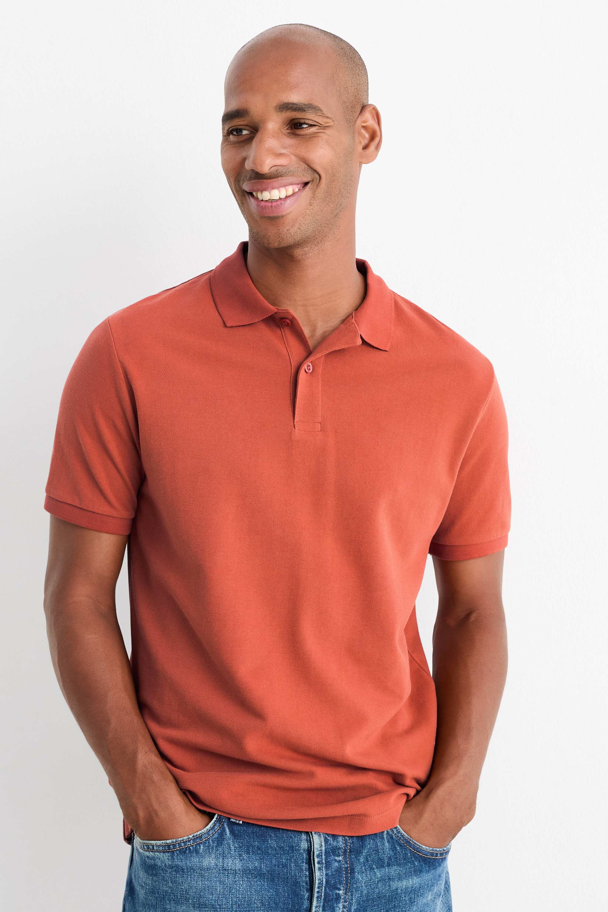 Polo shirt - regular fit rust