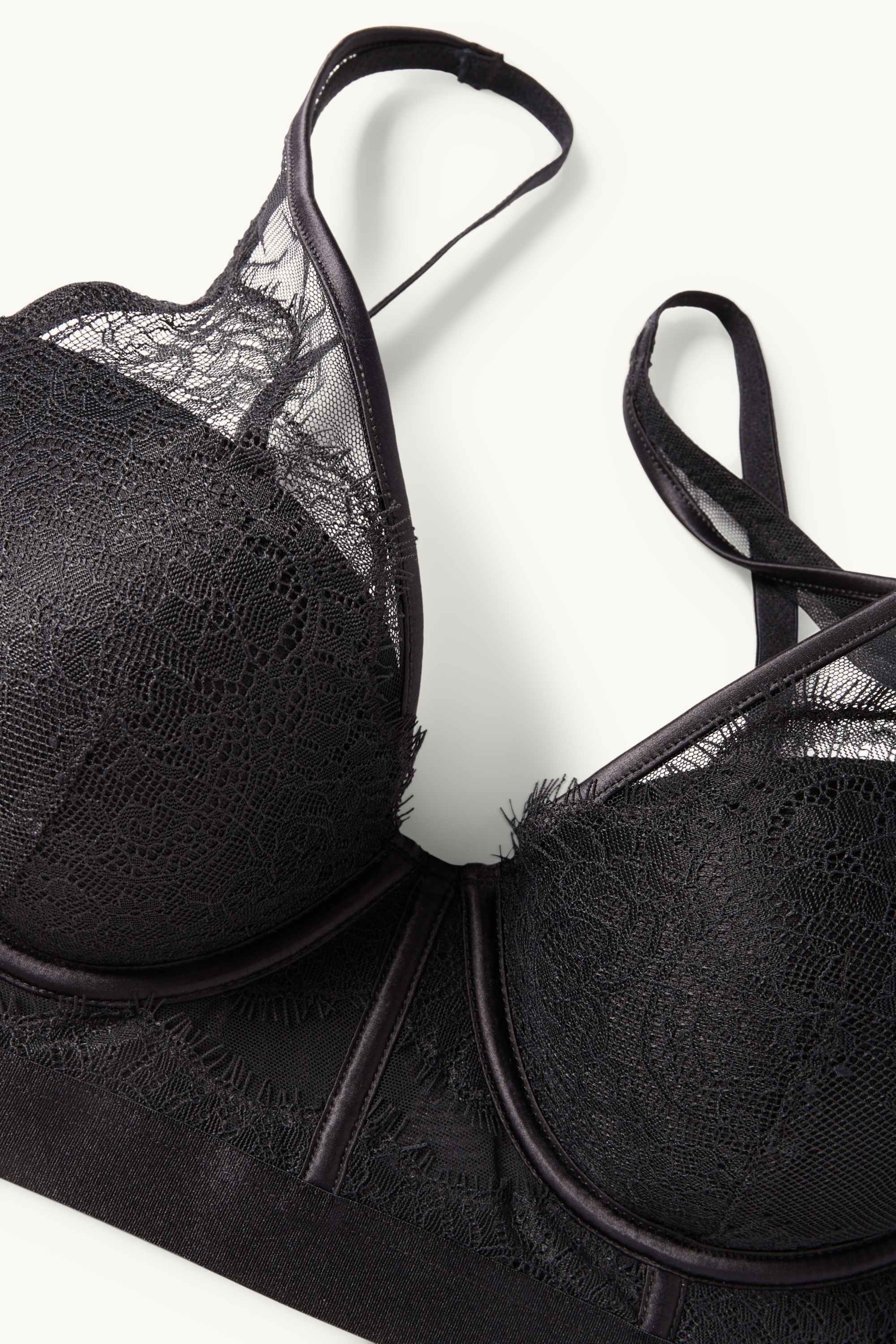 Underwire bra - PLUNGE - padded black