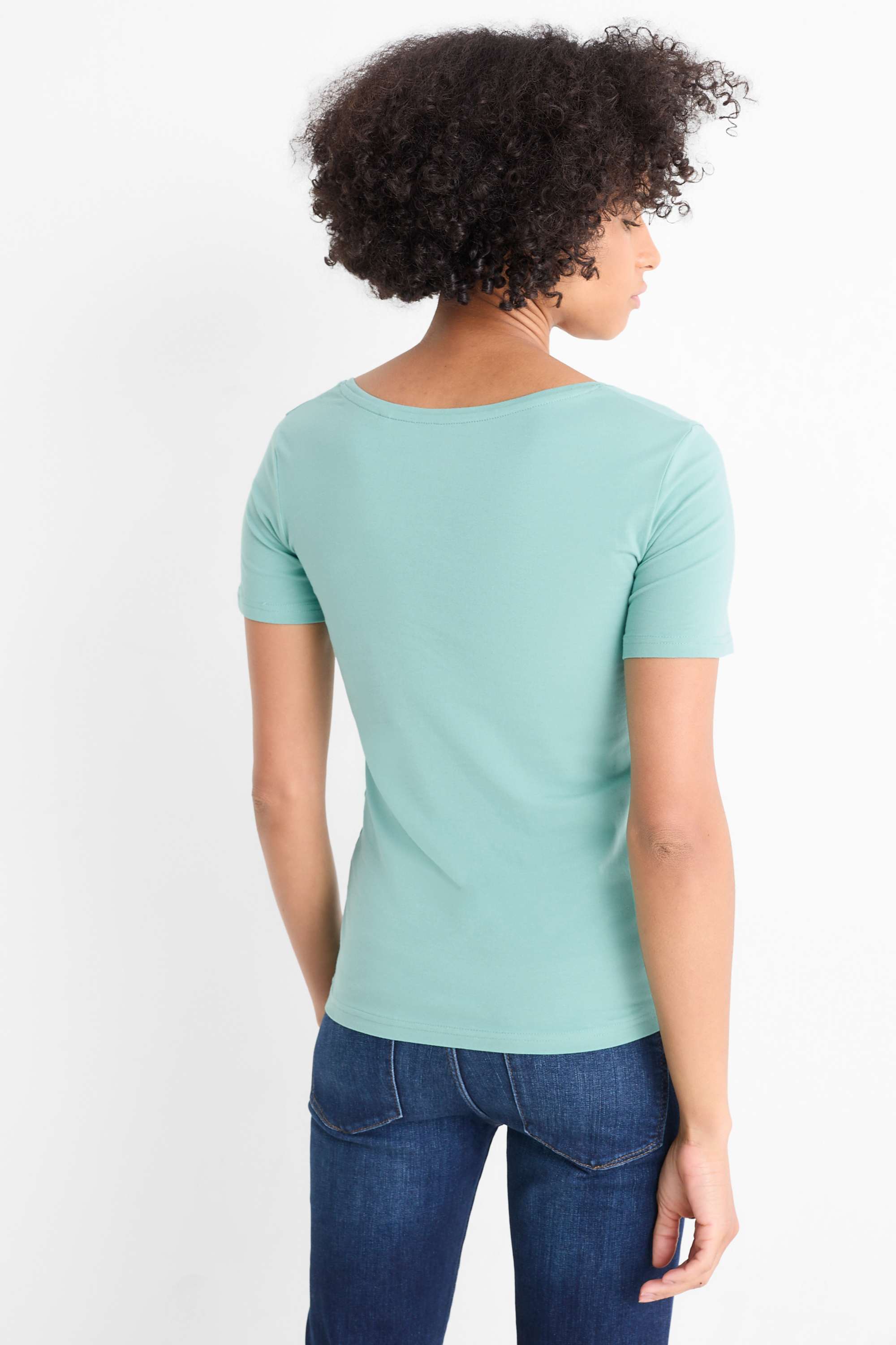 T-shirt - slim fit light green