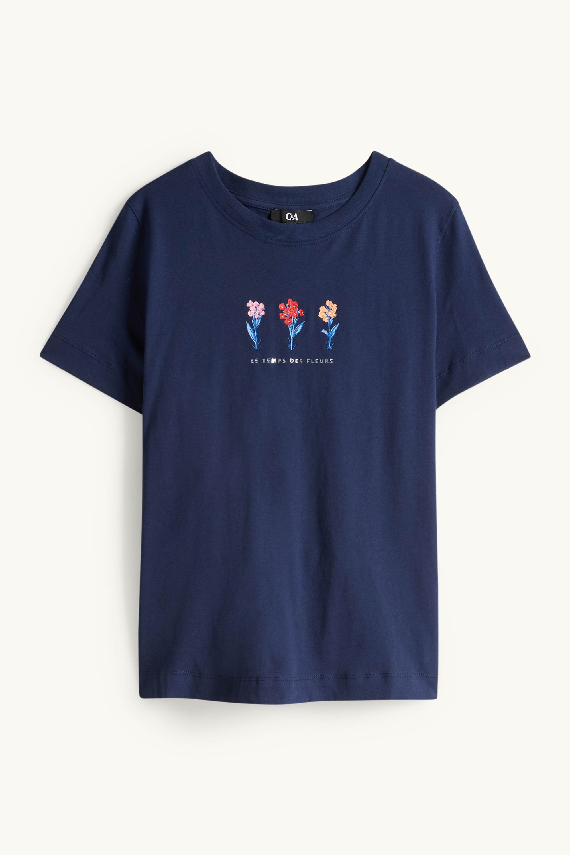 T-shirt - regular fit - shiny dark blue