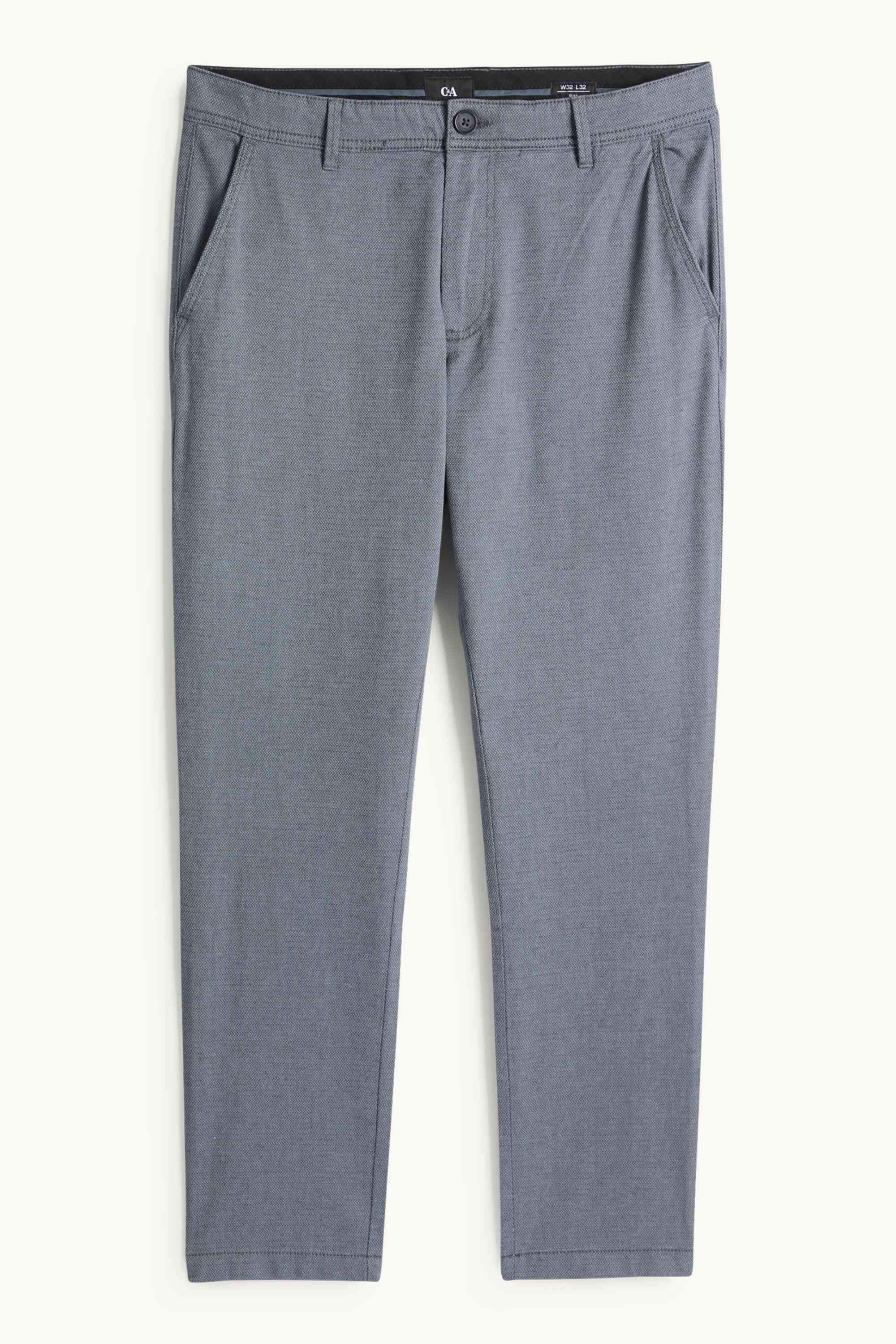 Chinos - slim fit - textured dark gray
