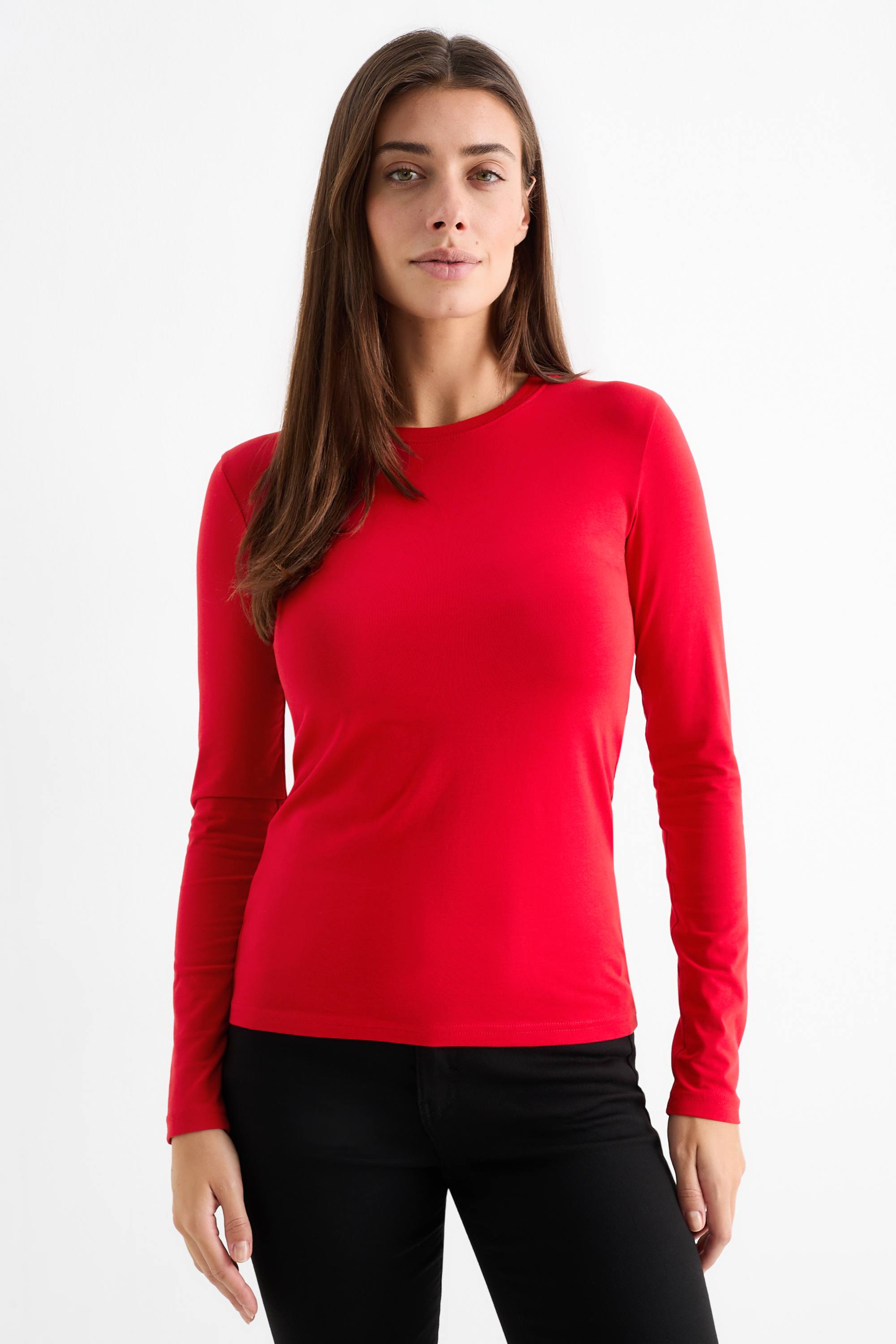 Multipack of 2 - long sleeve top black / red