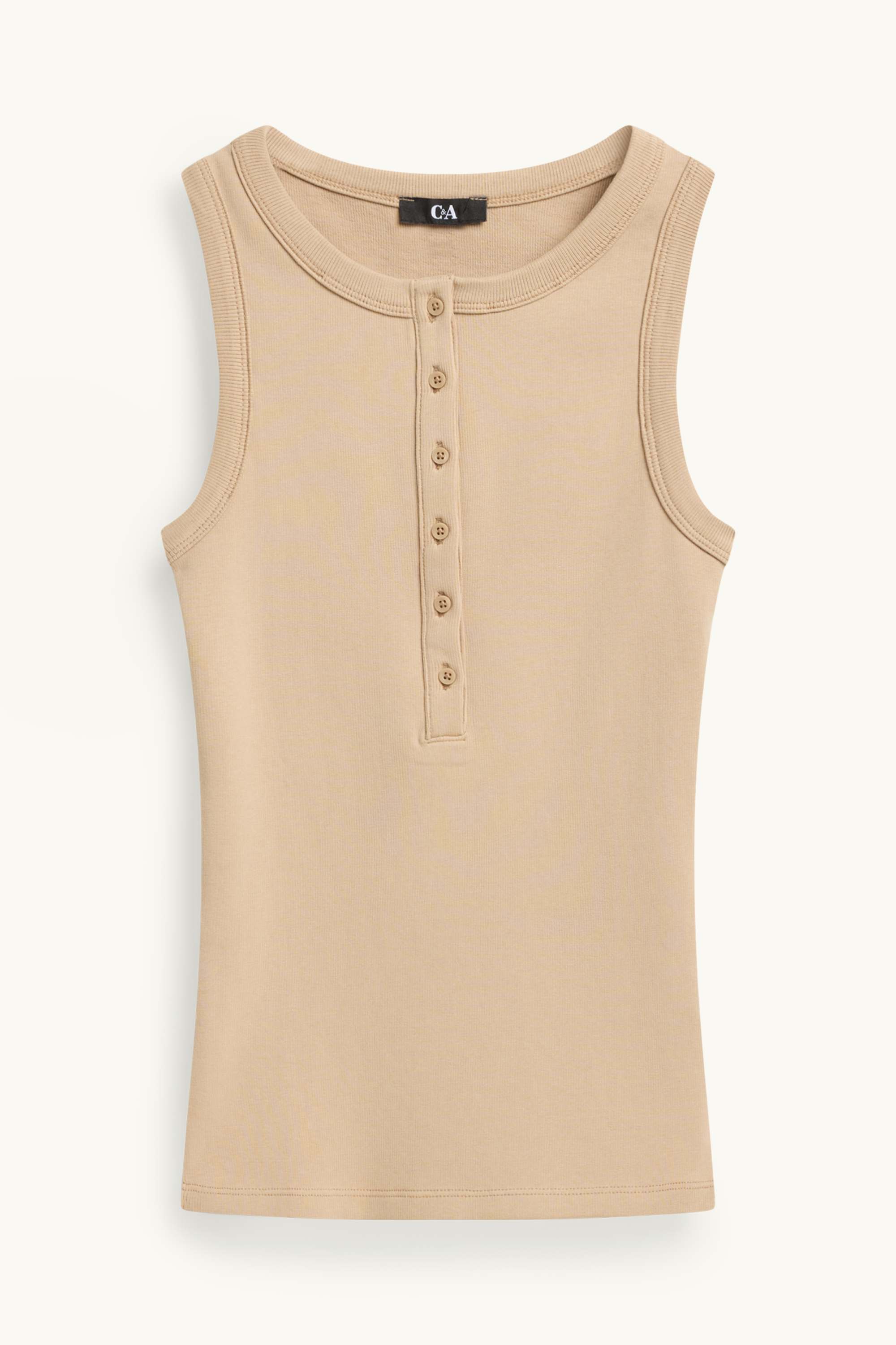 Top - ribbed beige
