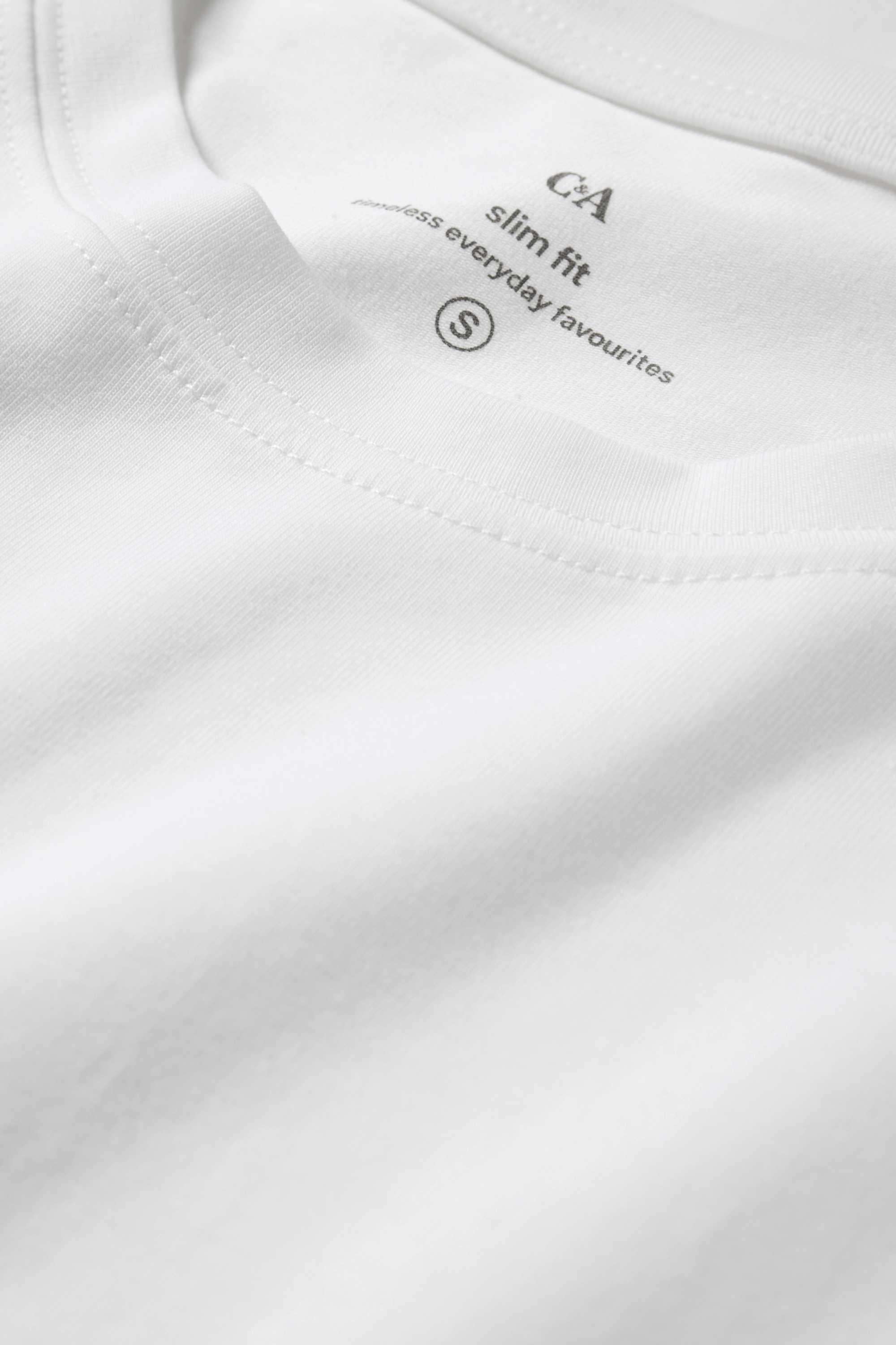 Multipack of 2 - long sleeve top - slim fit white