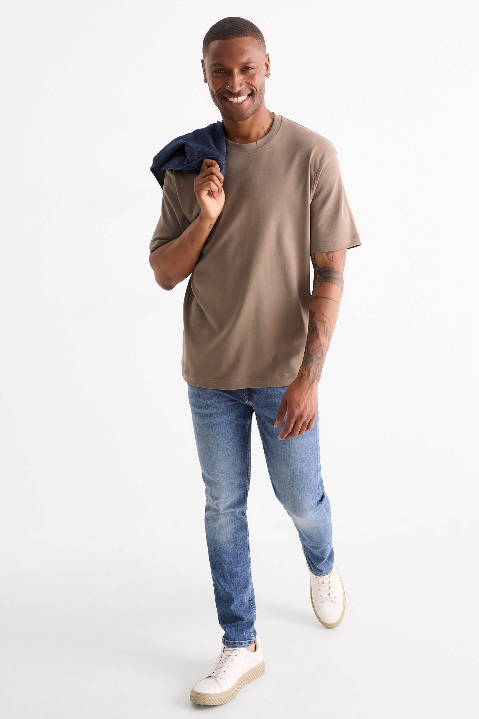 T-shirt - relaxed fit taupe