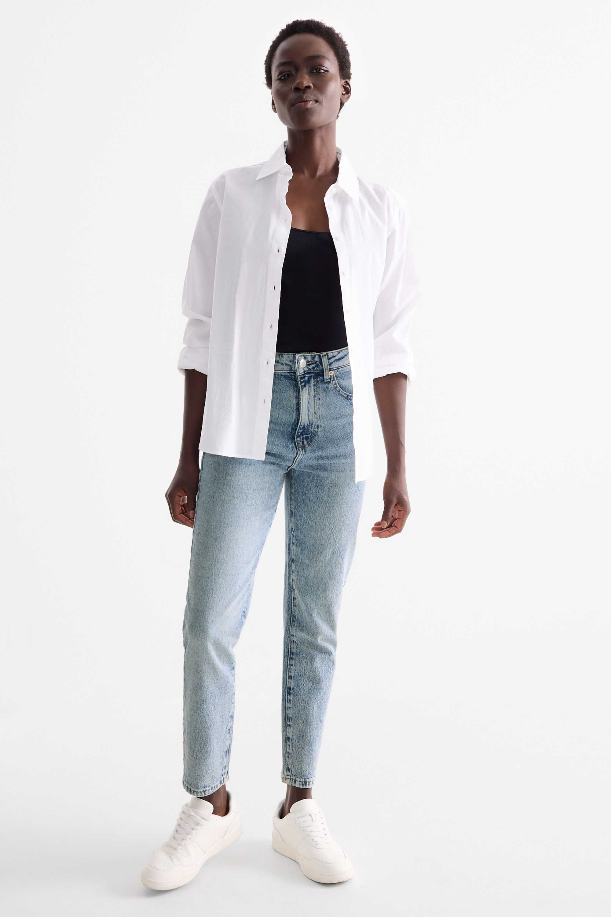 Mom jeans - high waist - LYCRA® denim-light blue