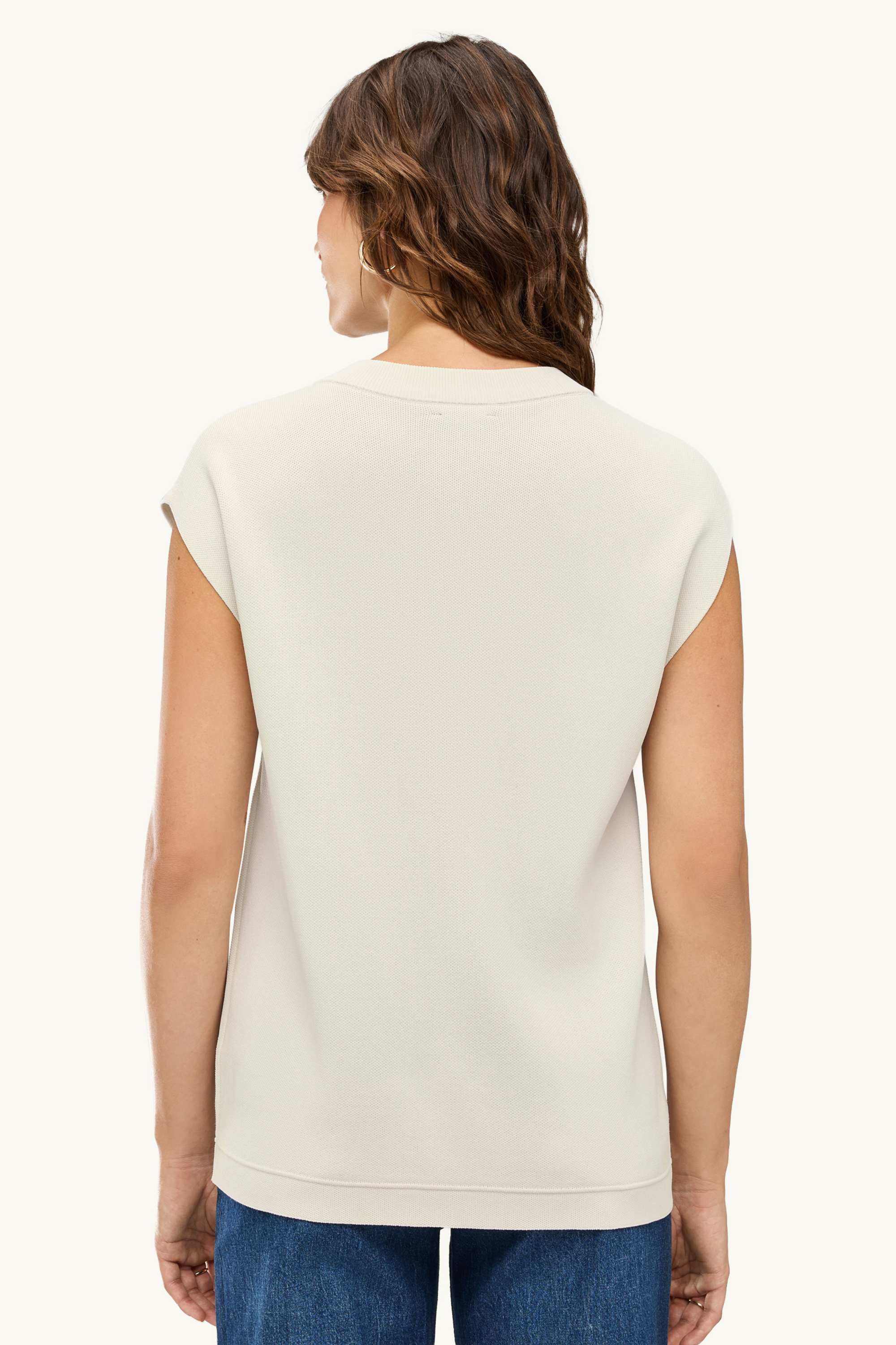 Knitted waistcoat cremewhite