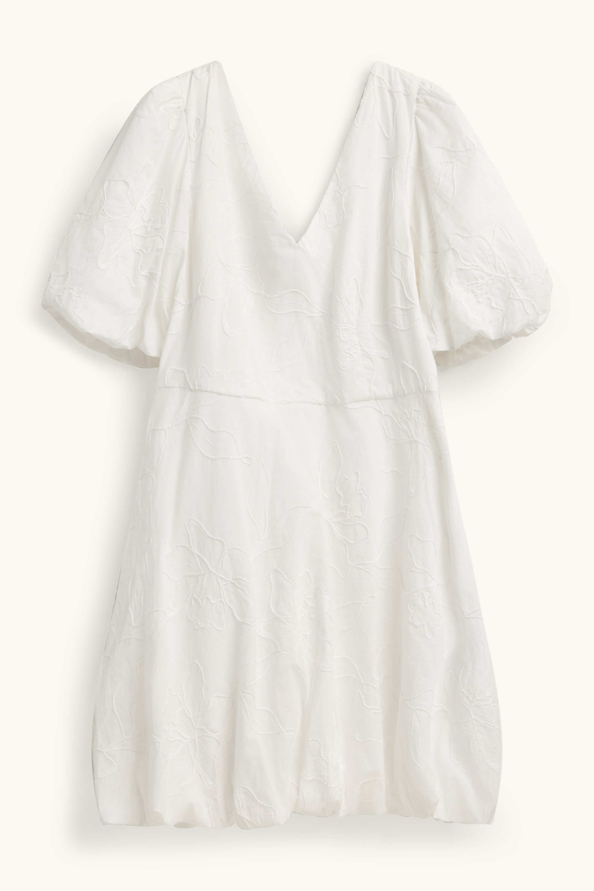 V-neck dress - floral white