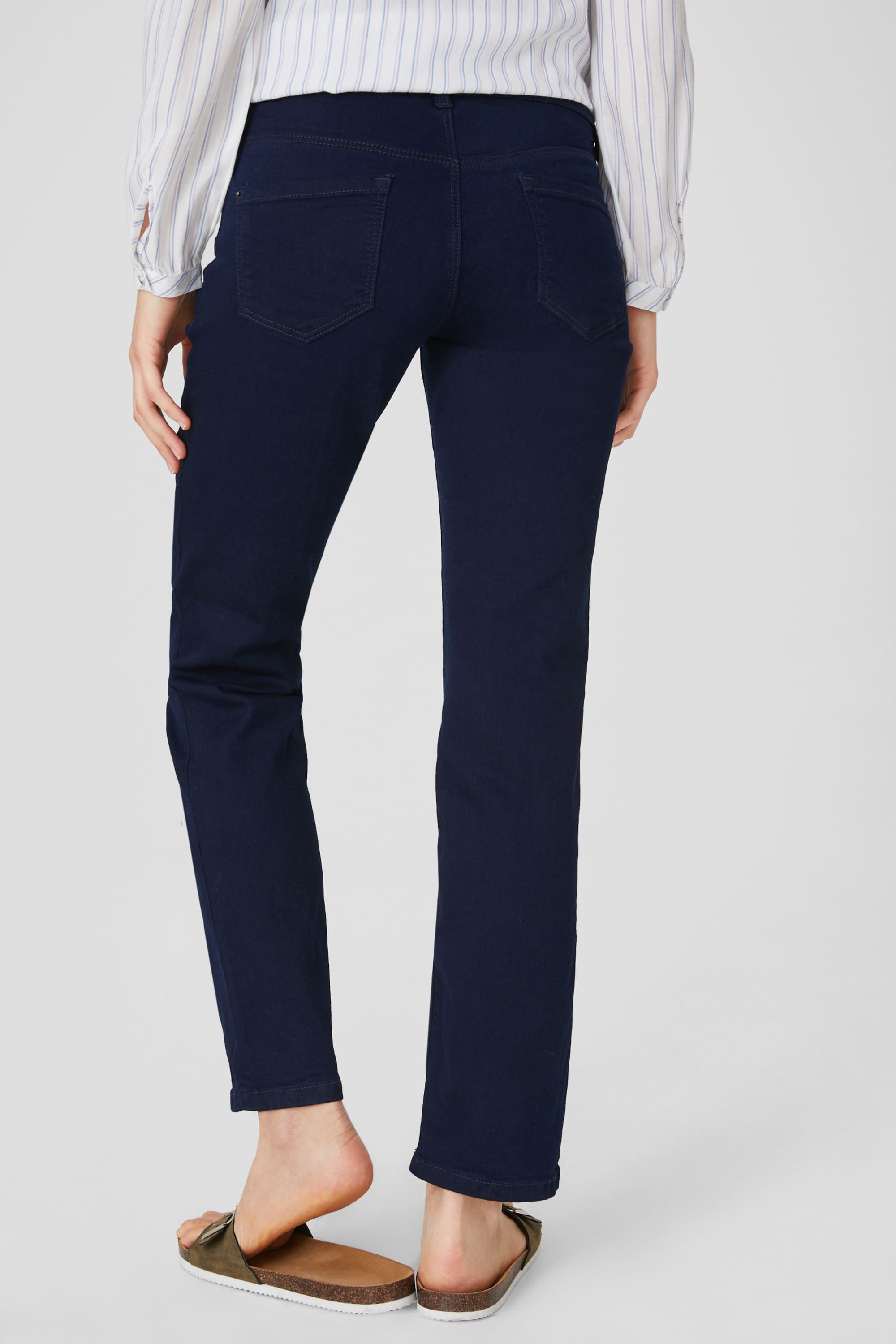 Maternity jeans- straight jeans dark blue