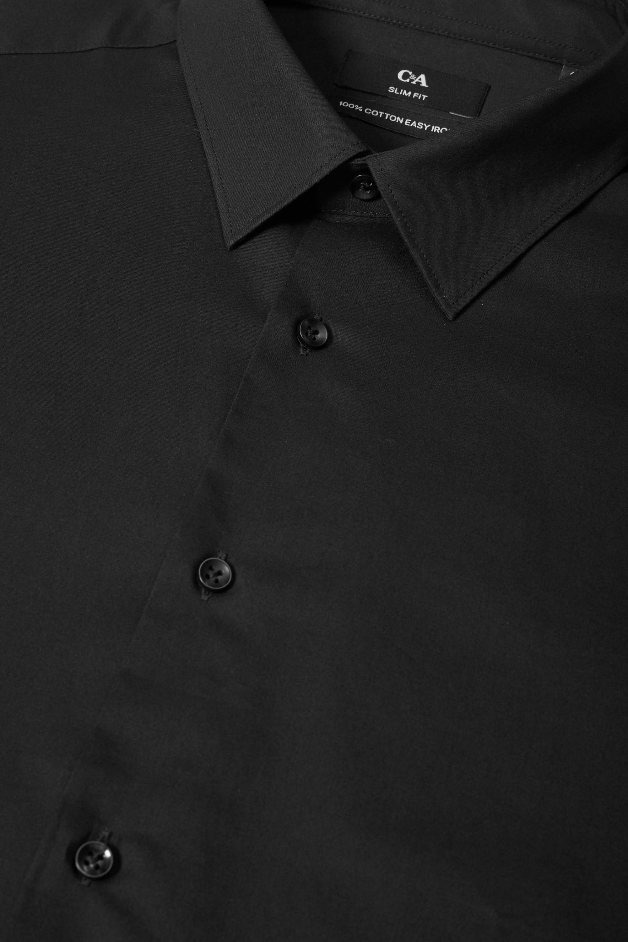 Business shirt - slim fit - extra-long sleeves - easy-iron black