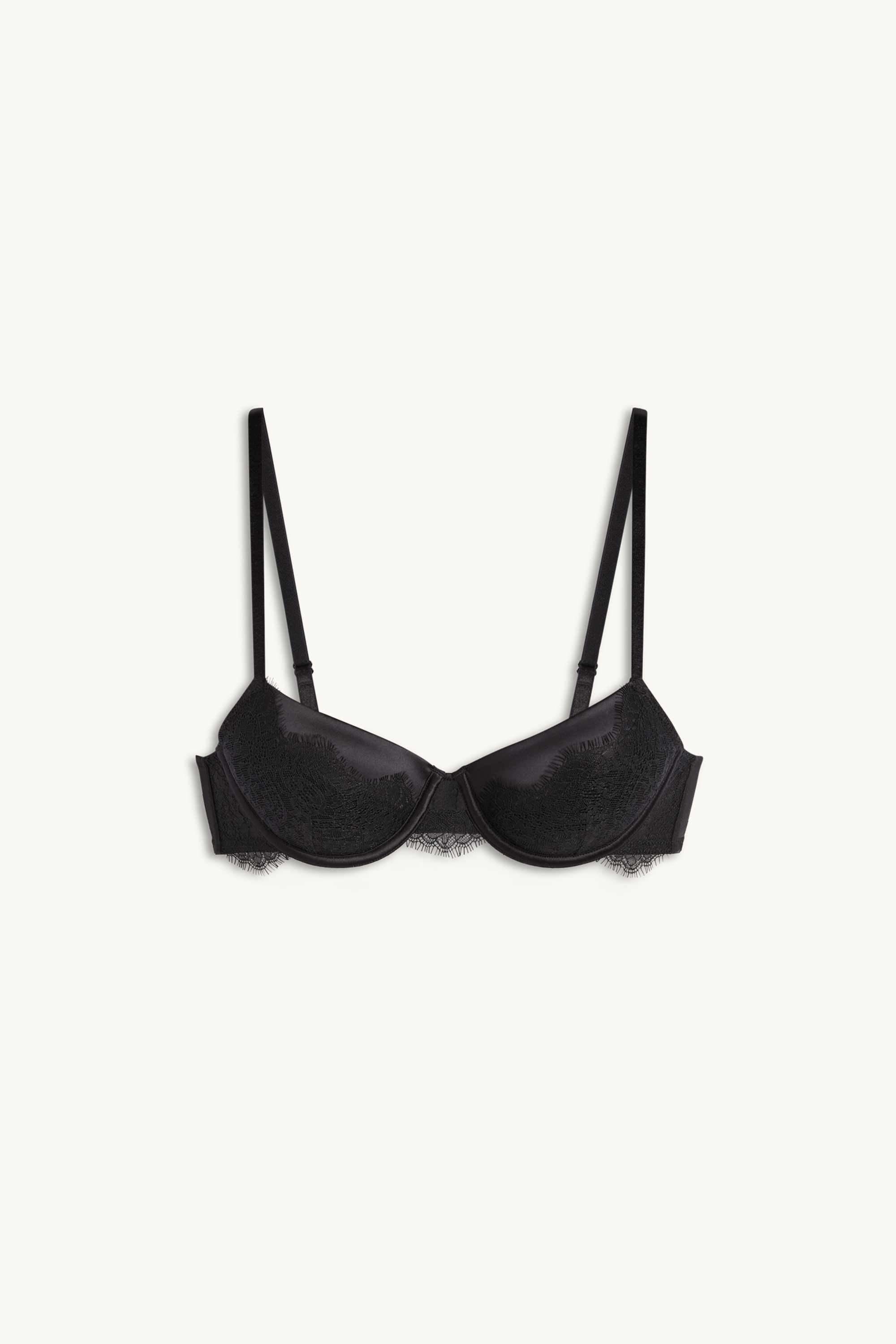 Underwire bra - DEMI - padded black