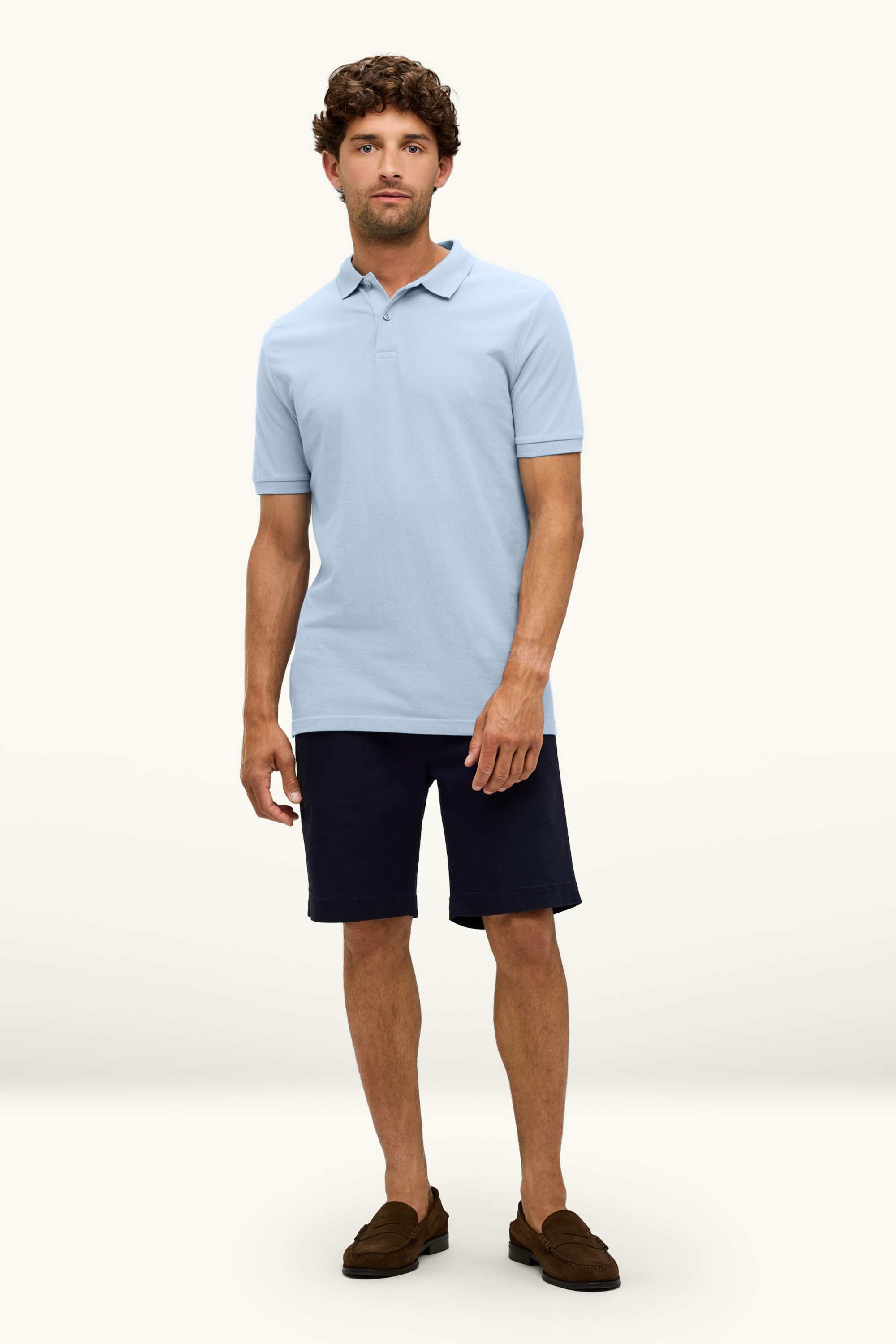 Polo shirt - regular fit light blue