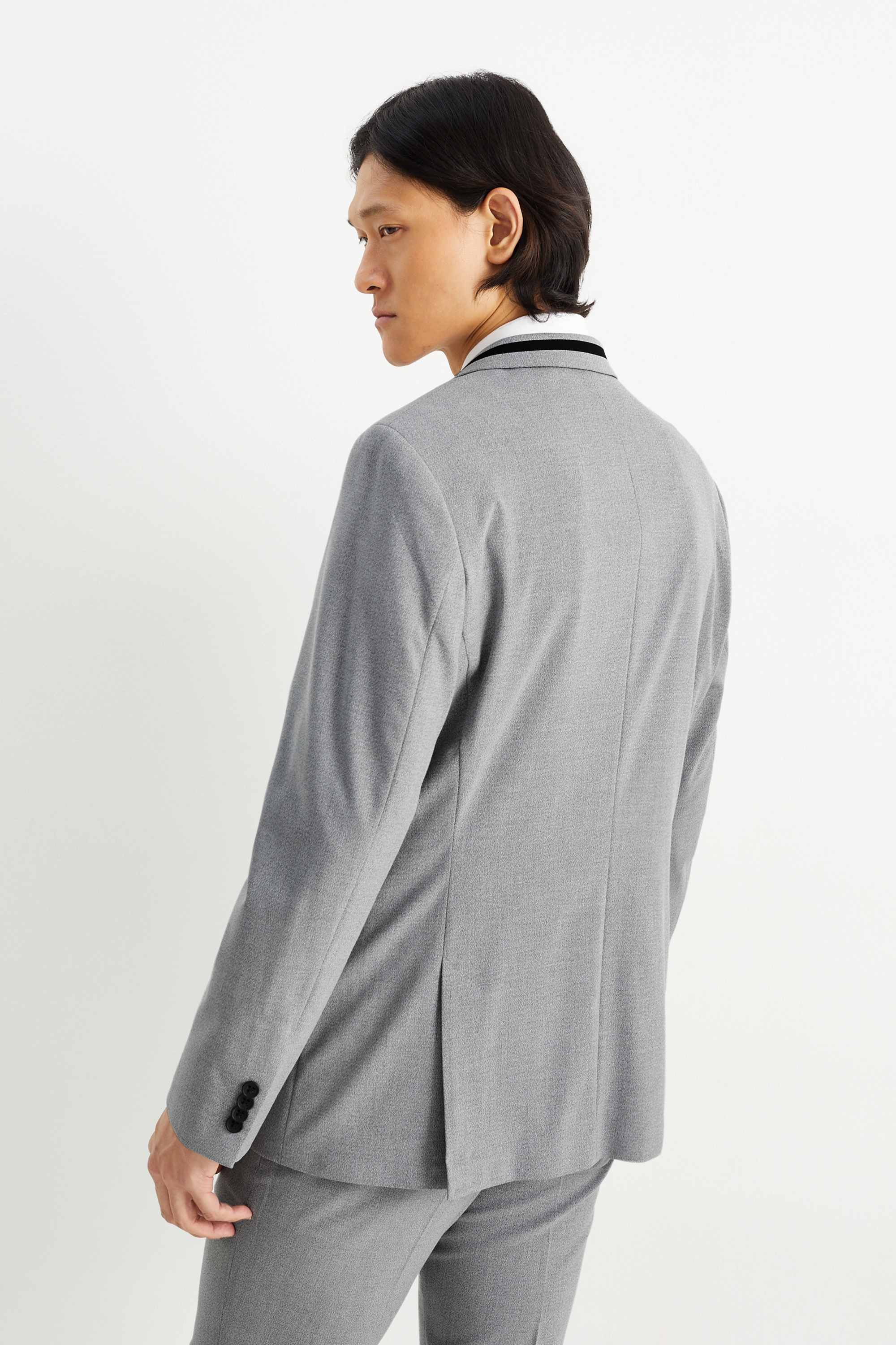 Mix-and-match tailored jacket - slim fit - Flex - LYCRA® light gray-melange