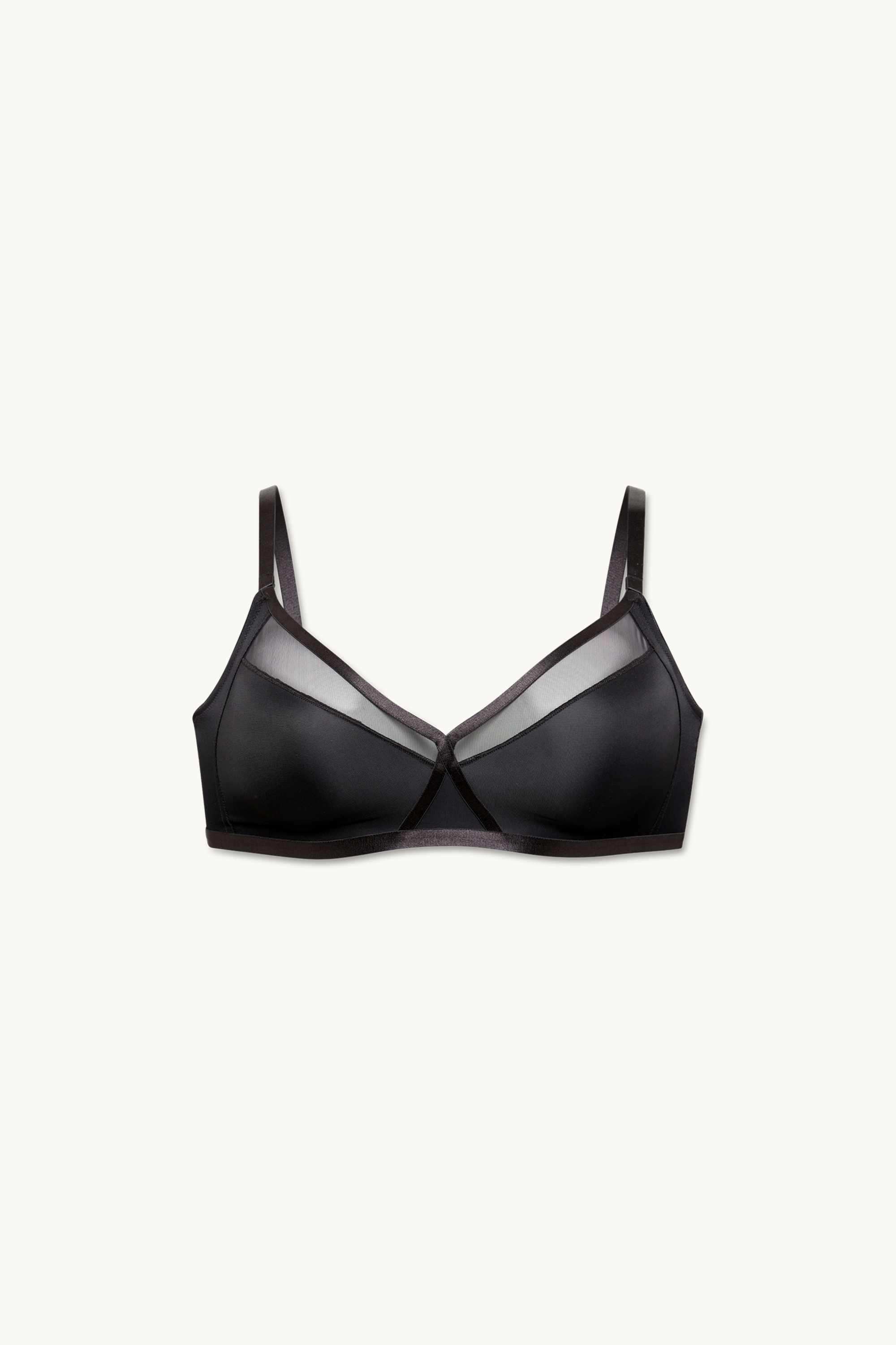 Non-wired bra - non-padded black