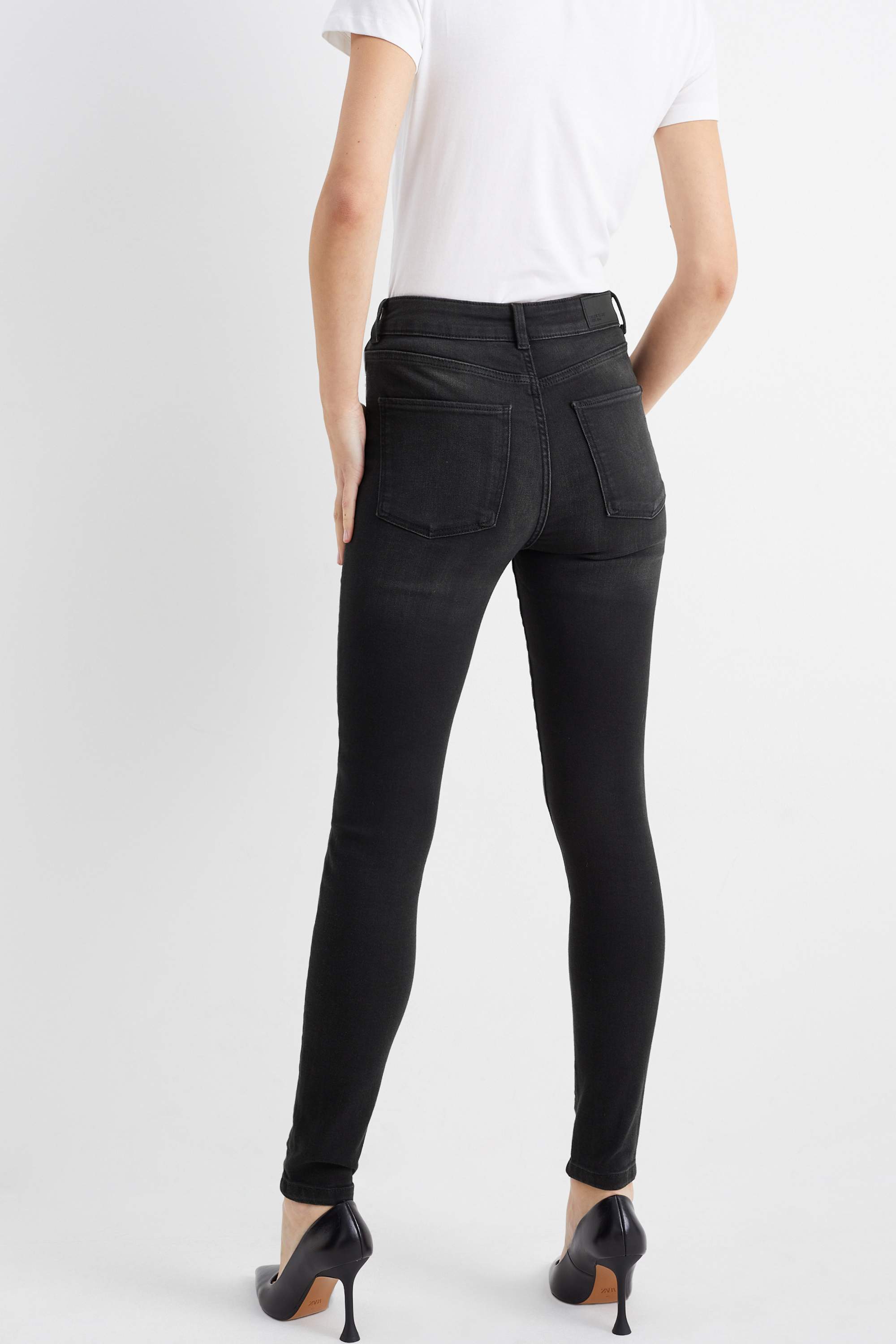 Skinny jeans - high waist - LYCRA® denim-gray