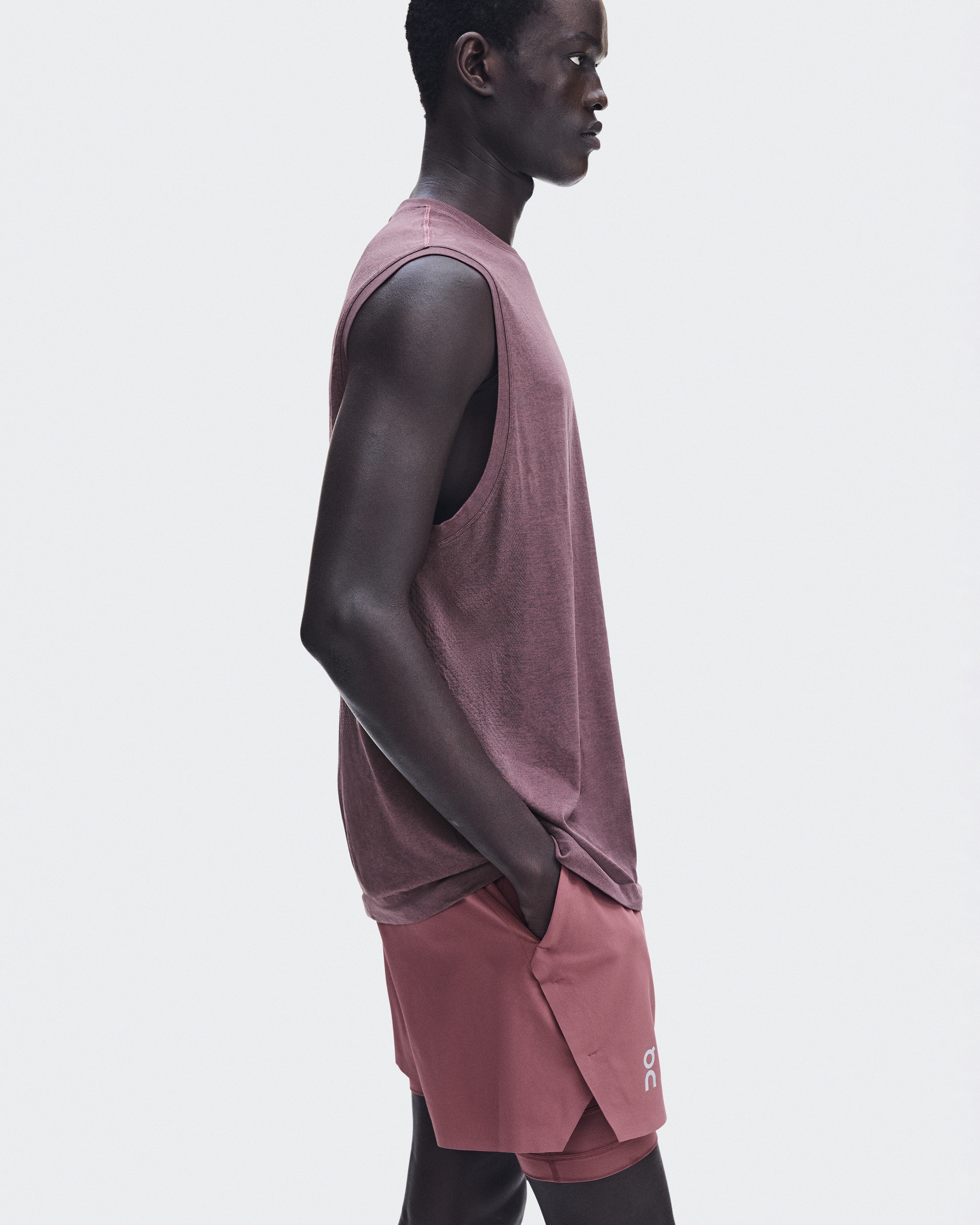 Train Flex Tank - Barberry Heather