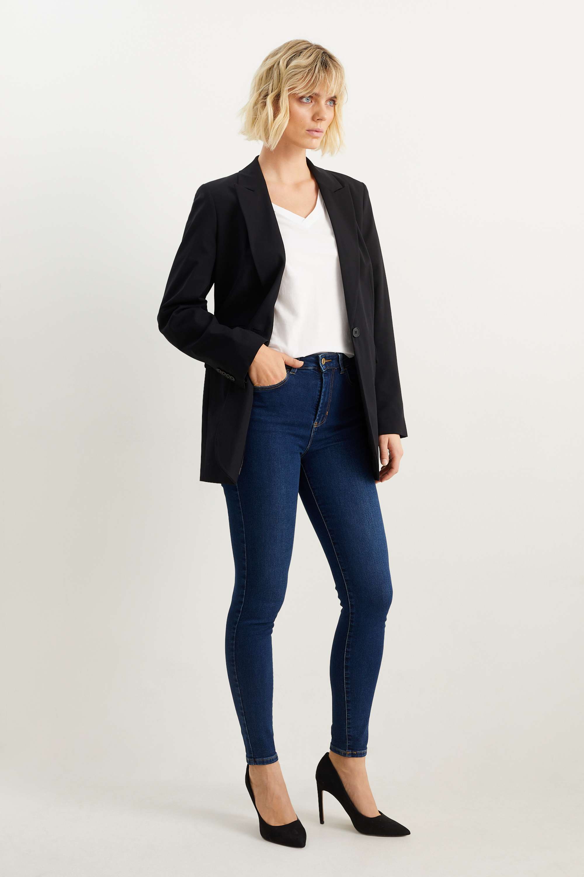 Multipack of 2 - jegging jeans - high waist blue denim