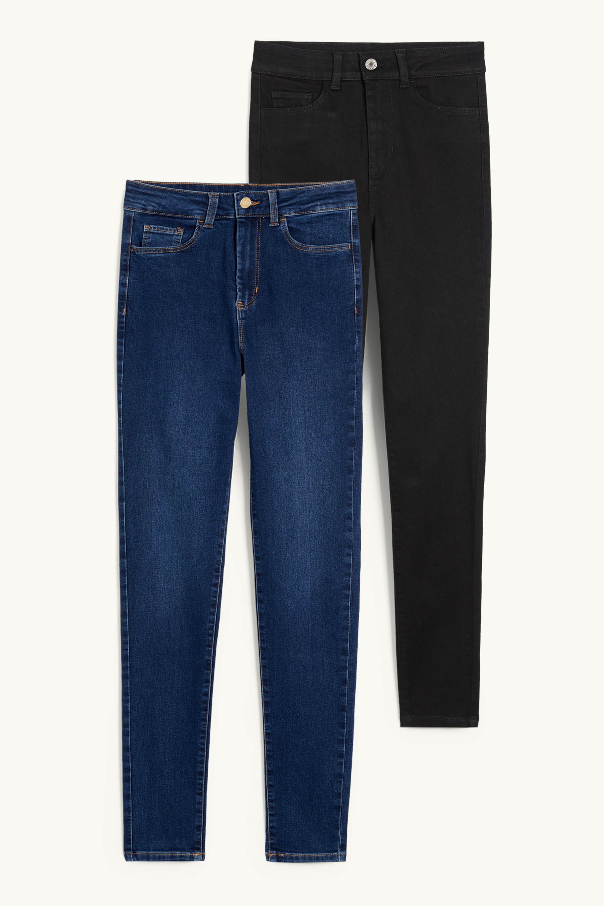 Multipack of 2 - jegging jeans - high waist blue denim