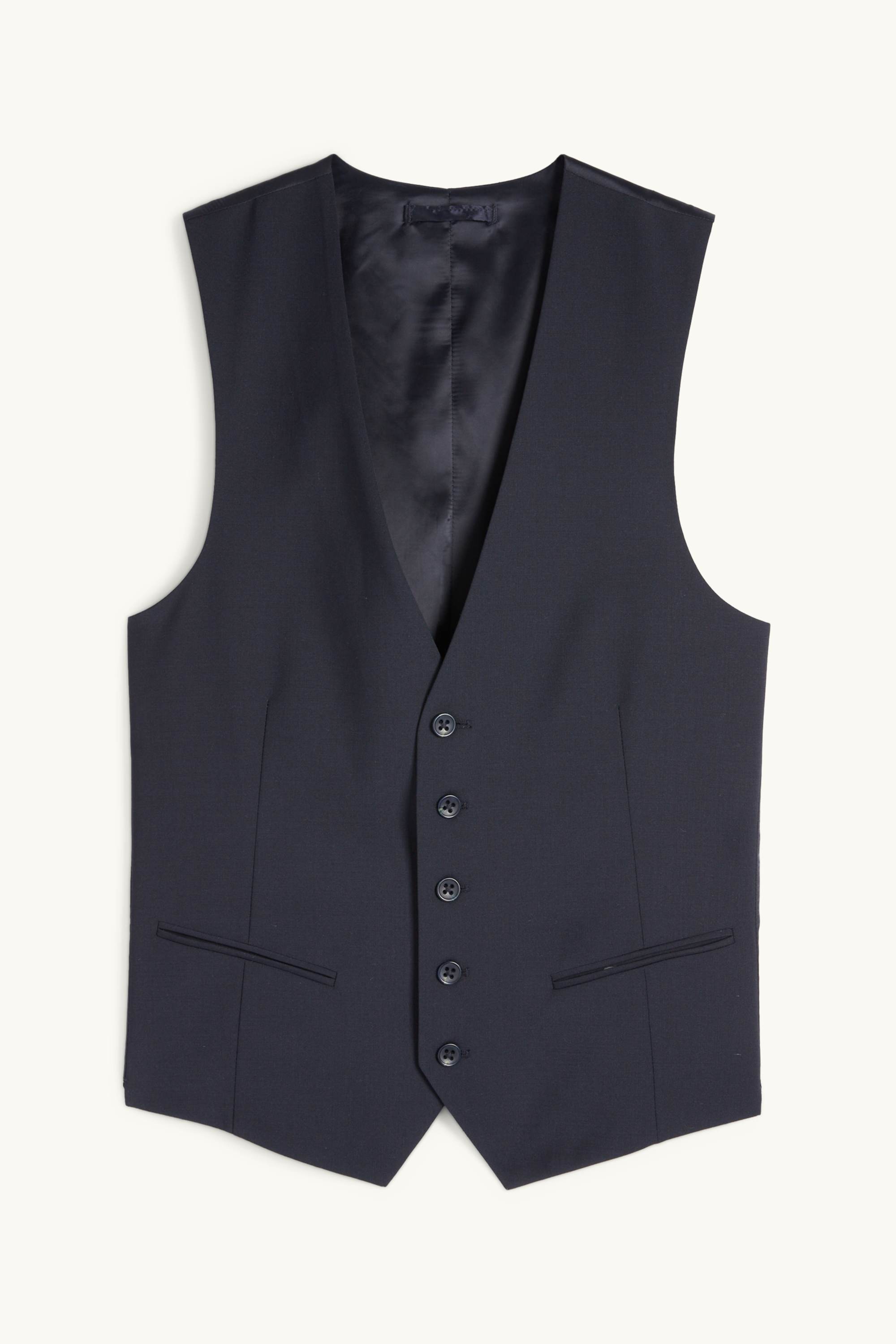 Waistcoat - regular fit - Flex - new wool blend dark blue