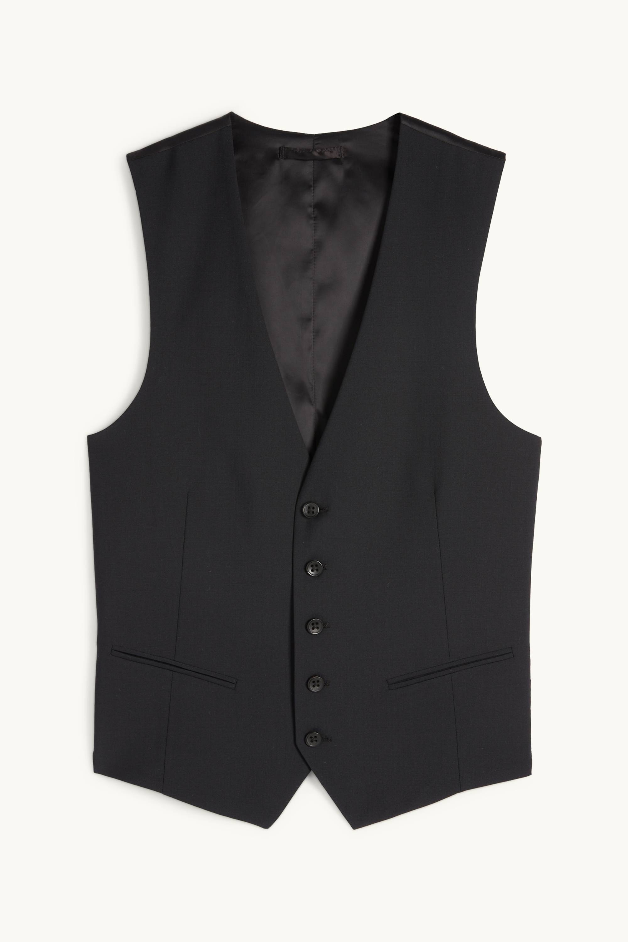 Waistcoat - regular fit - Flex - new wool blend black
