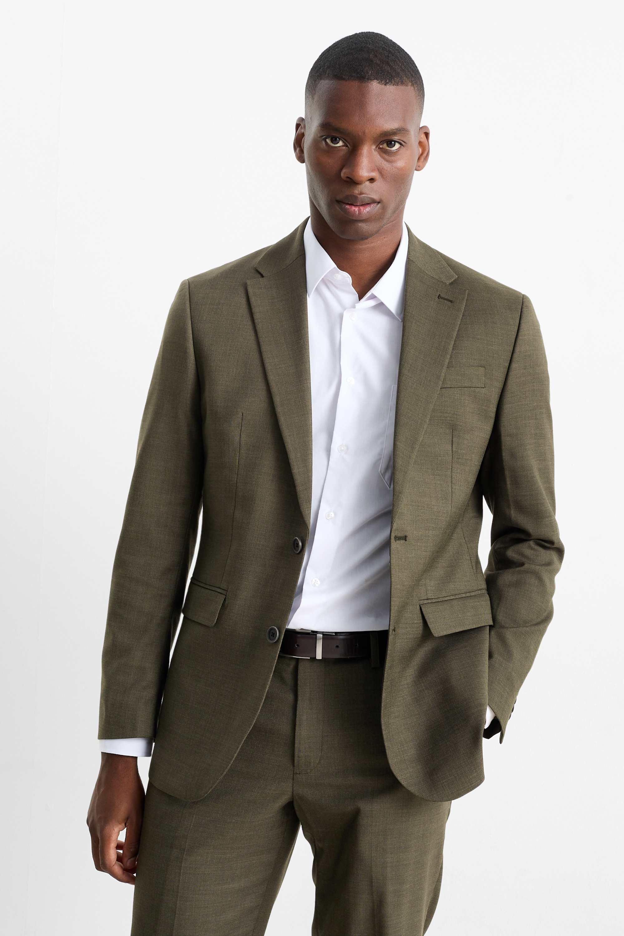 Mix-and-match tailored jacket - regular fit - Flex dark green