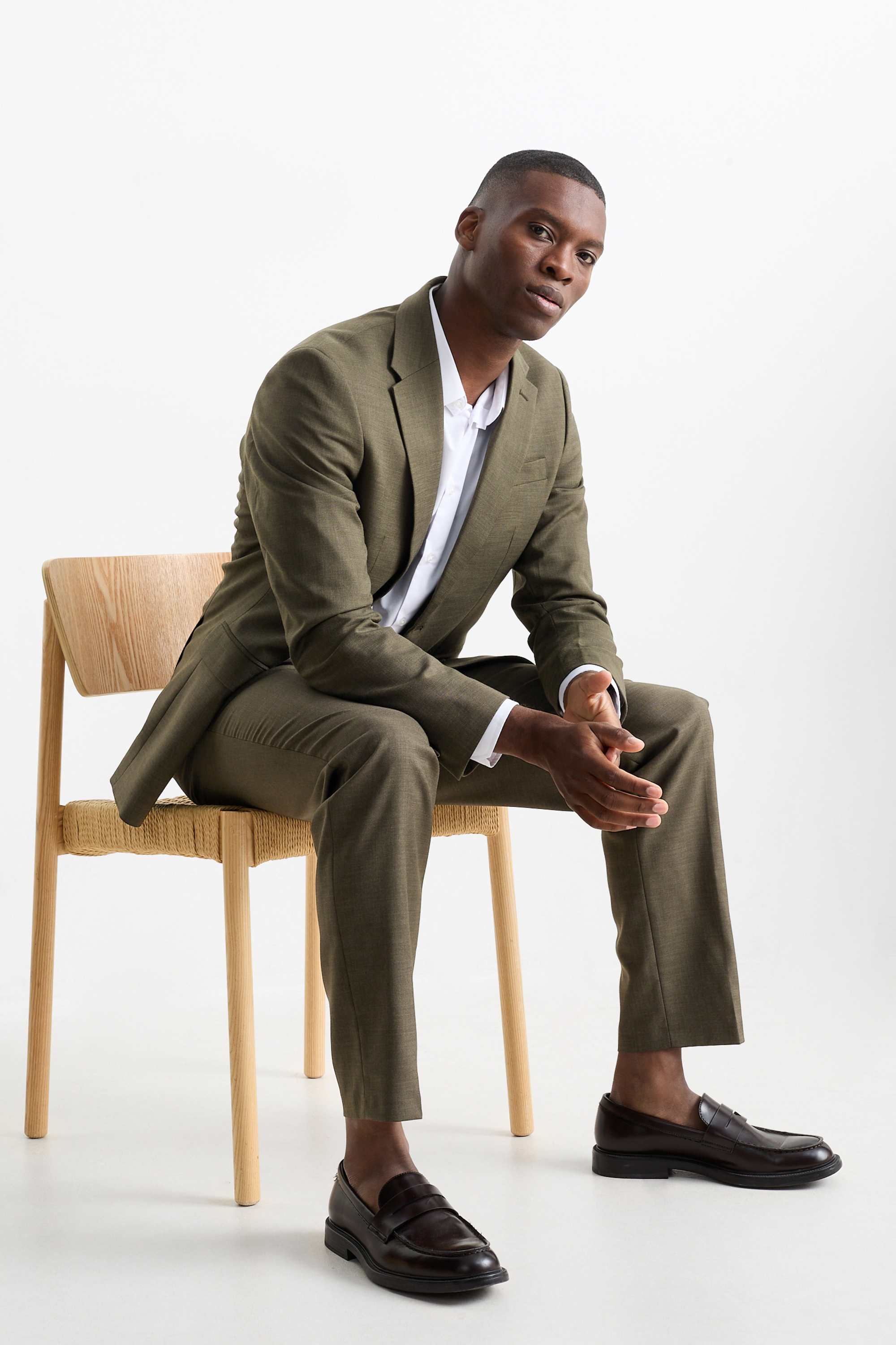 Mix-and-match tailored jacket - regular fit - Flex dark green
