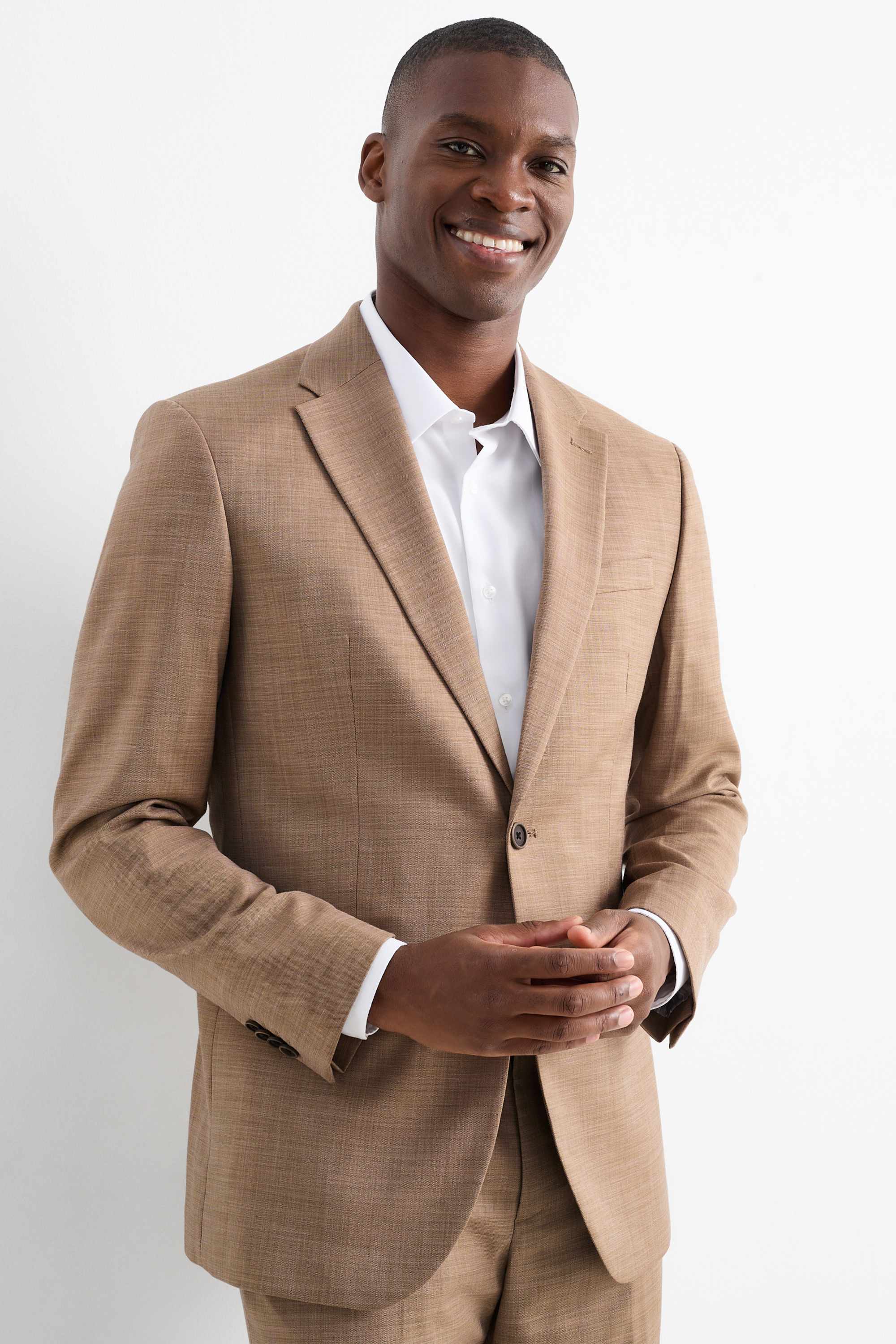 Mix-and-match tailored jacket - regular fit - Flex beige